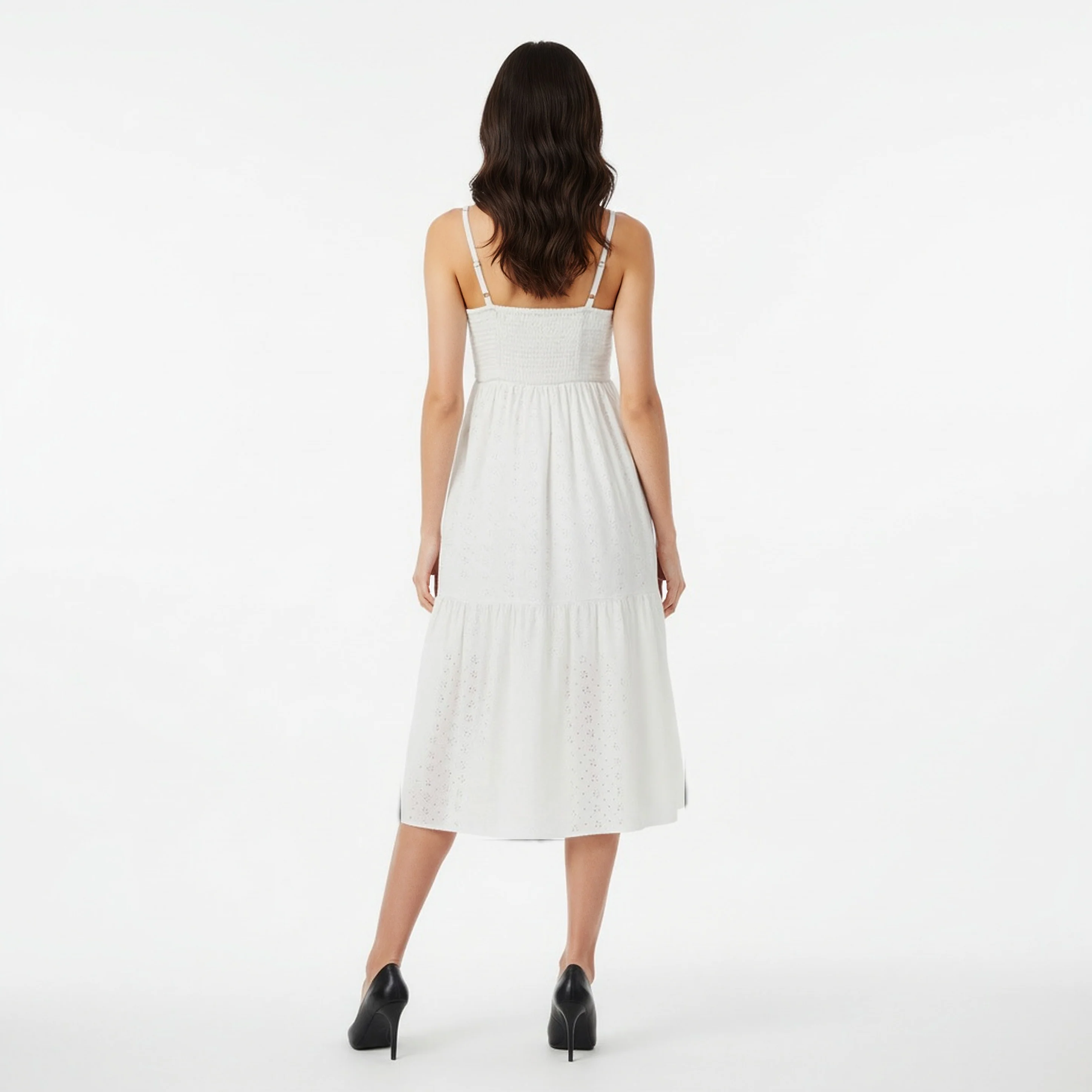 Cotton Schiffi Strappy Dress - Image 3