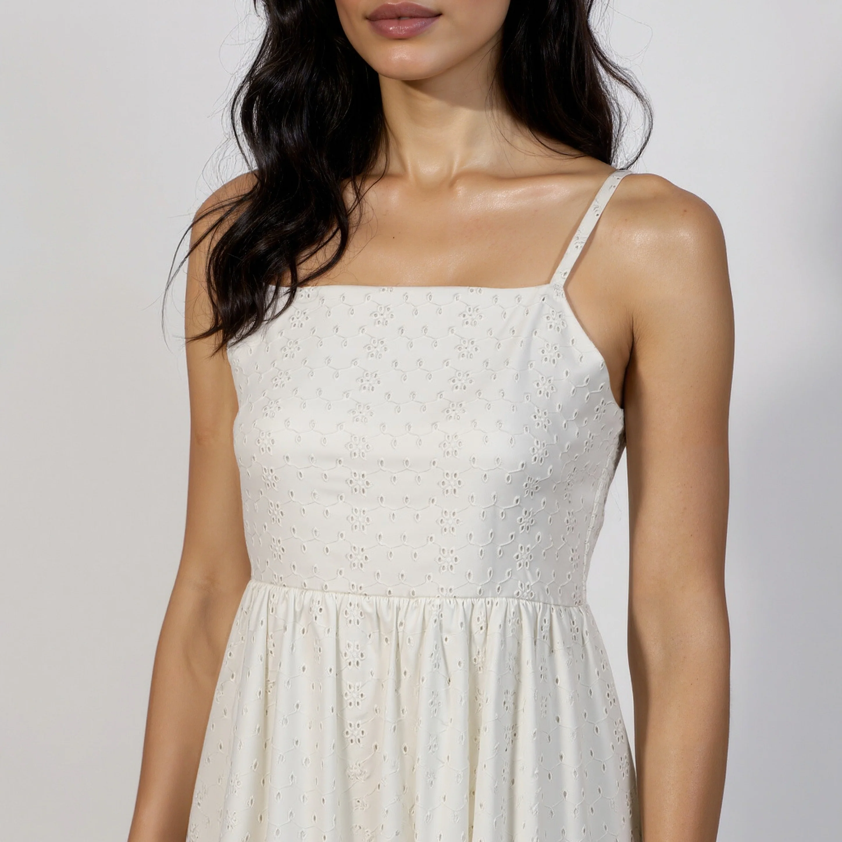 Cotton Schiffi Strappy Dress - Image 4