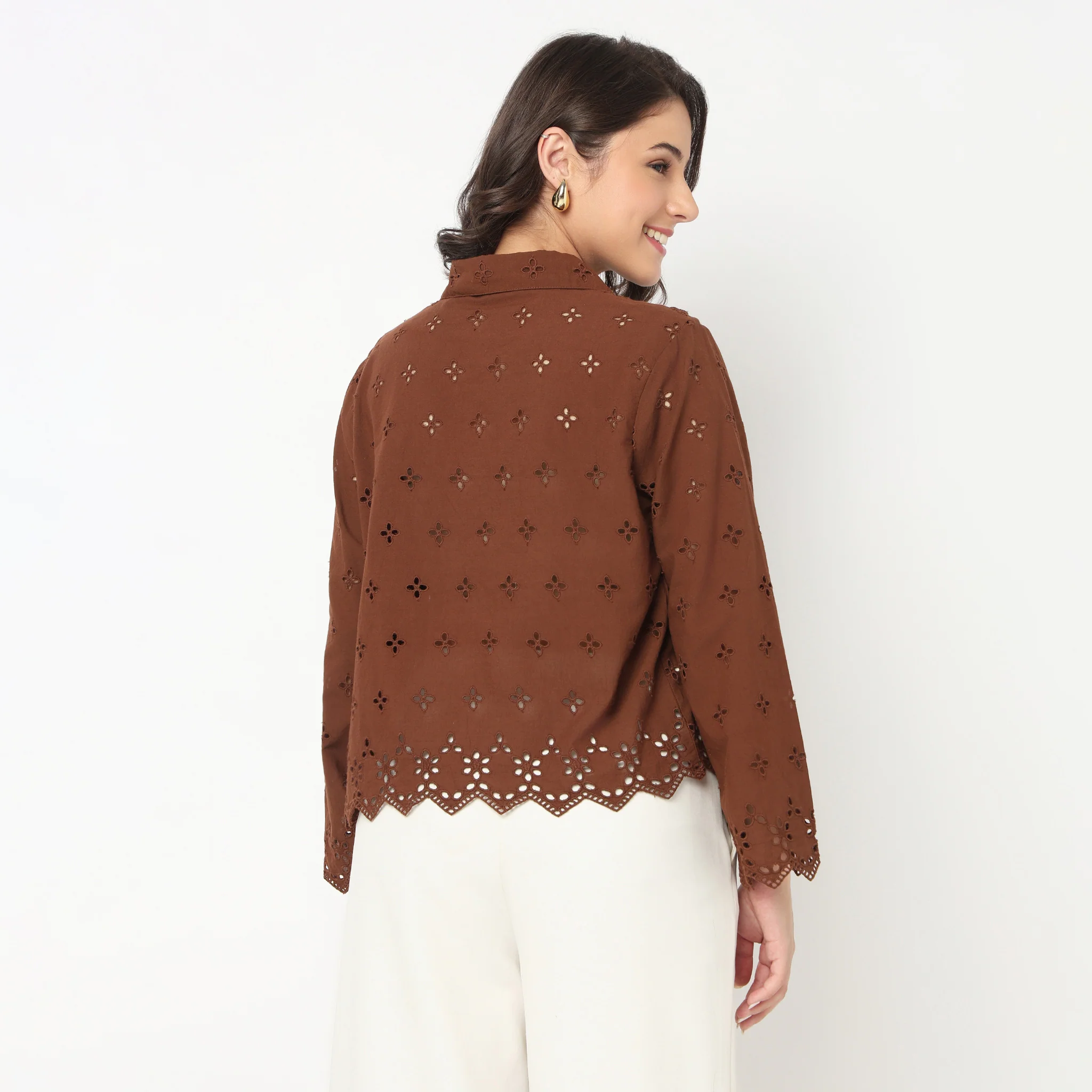 Cotton Schiffli Shirt - Image 3
