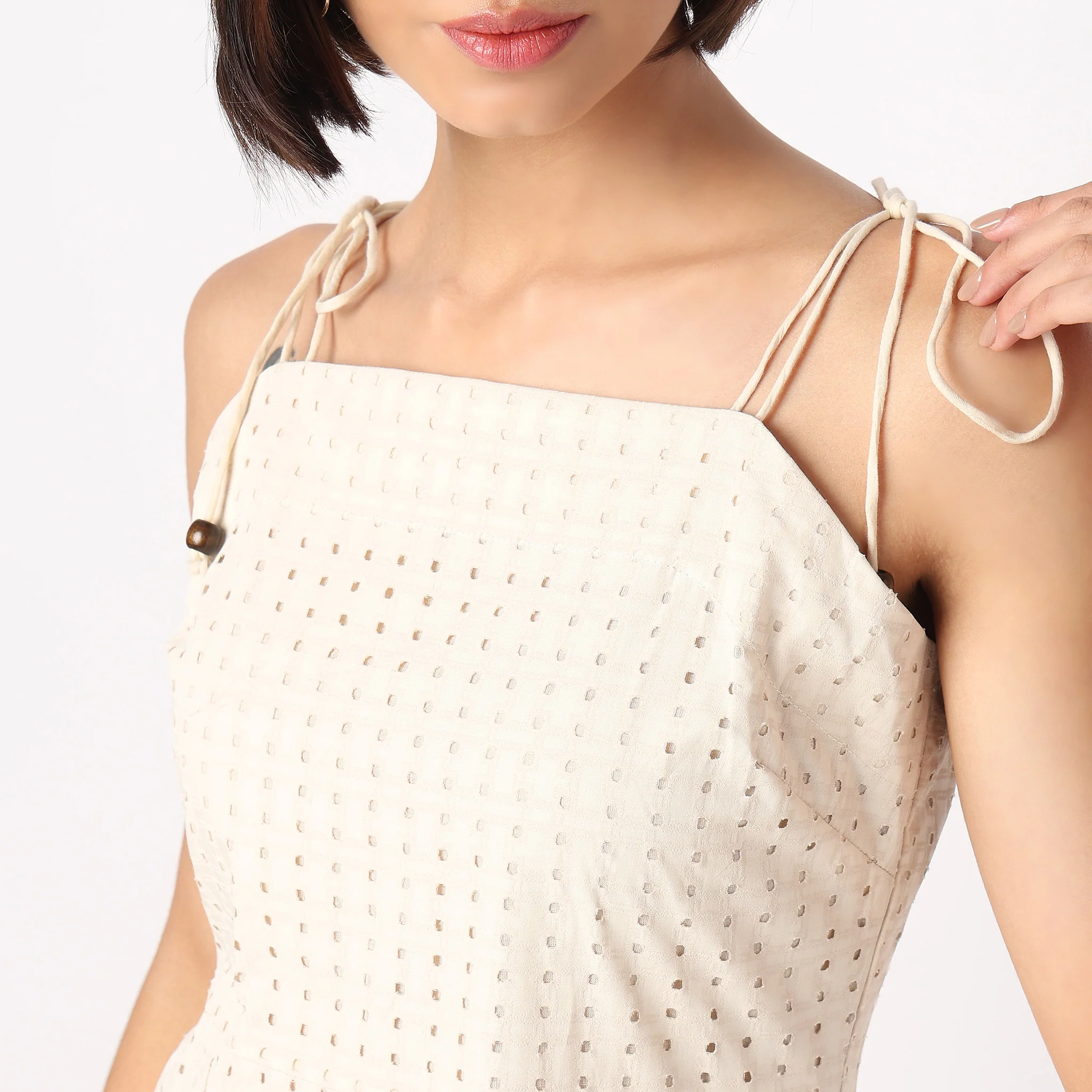 Cotton Sleeveless Flared Dress - Image 4
