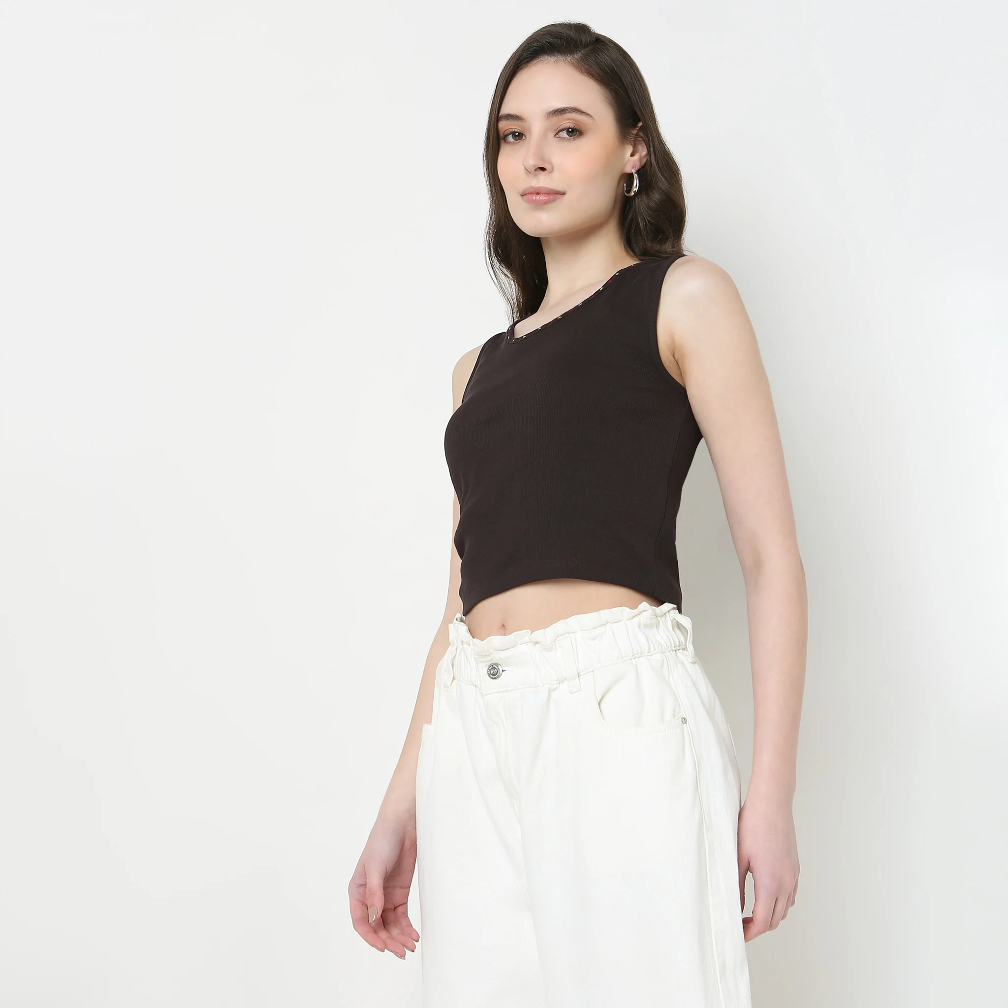 Cotton Slim Fit Crop Top - Image 5