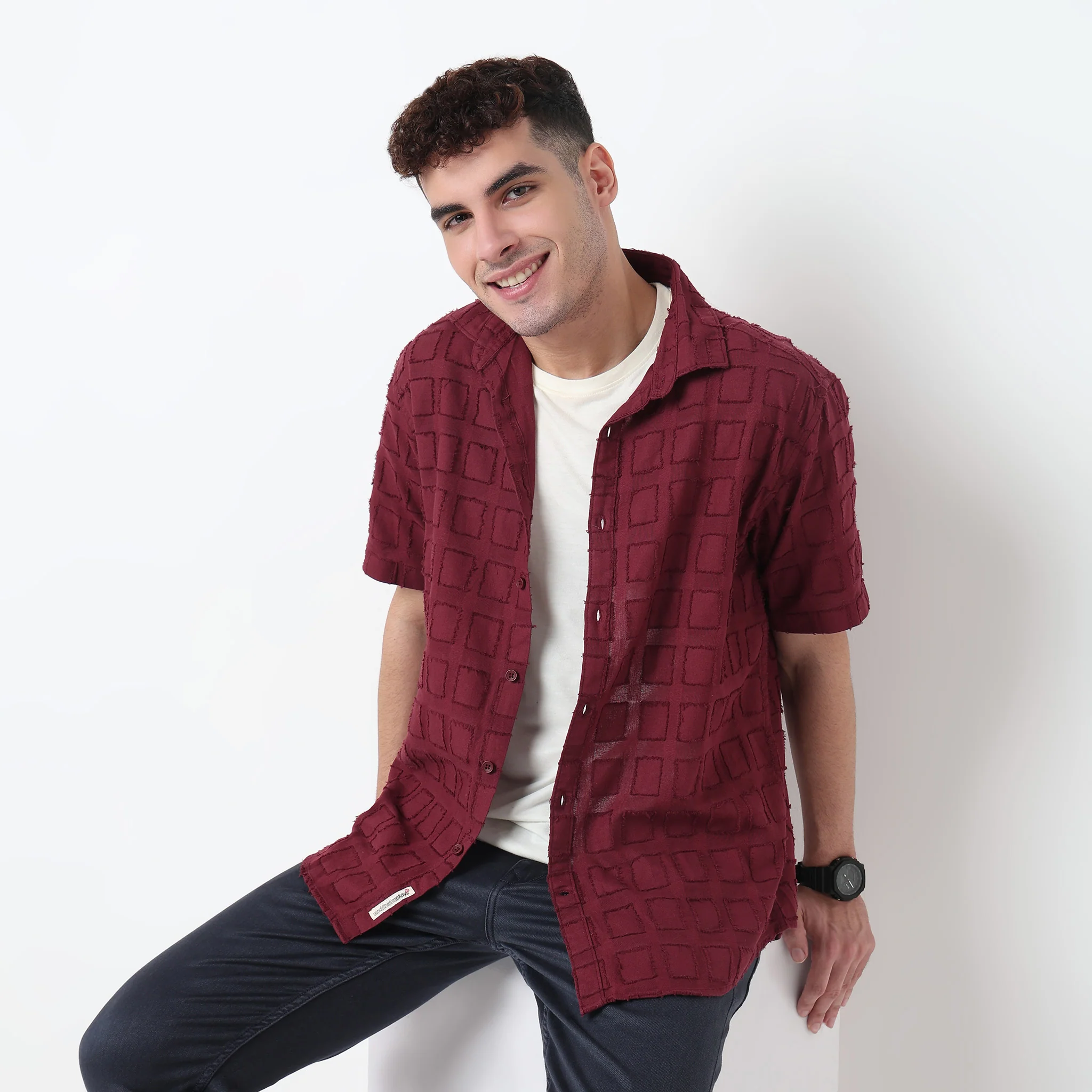 Solid Cotton Cuban Shirt - Image 11