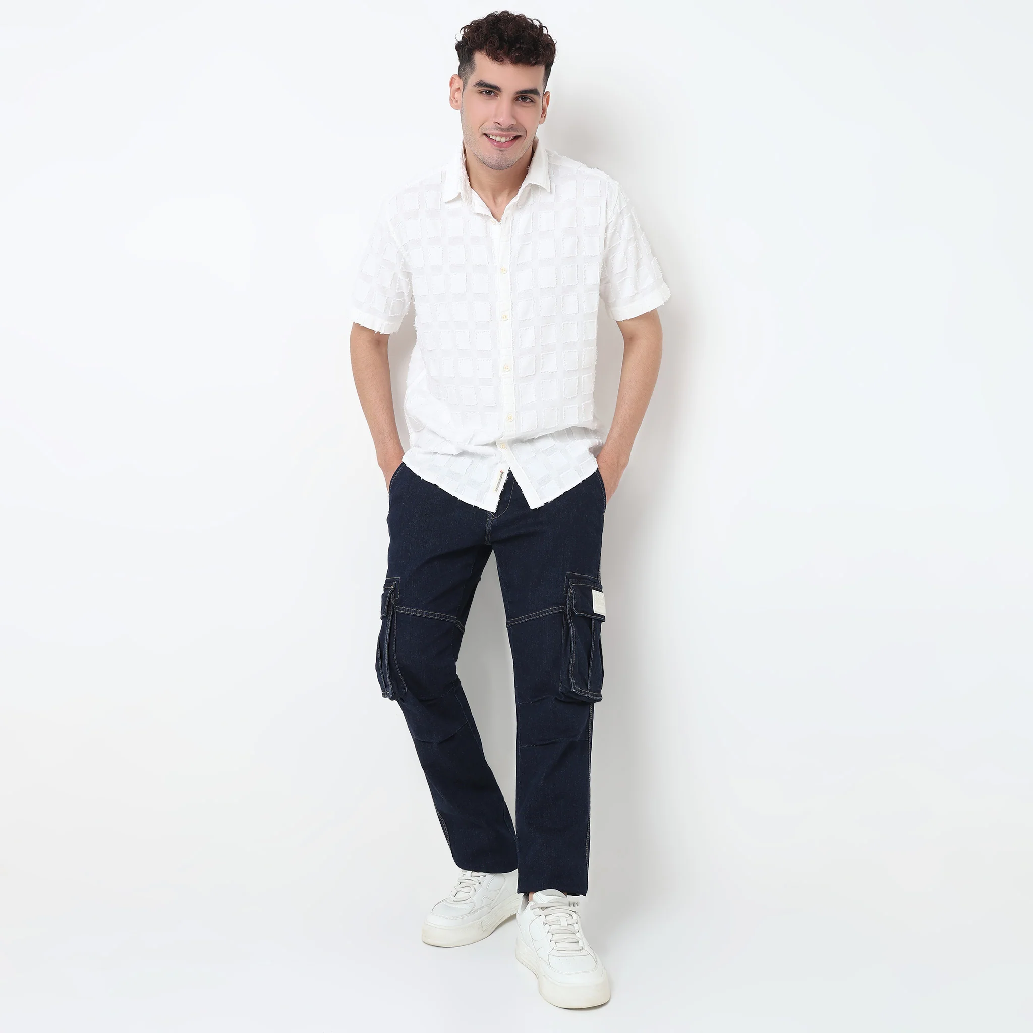 Solid Cotton Cuban Shirt - Image 2