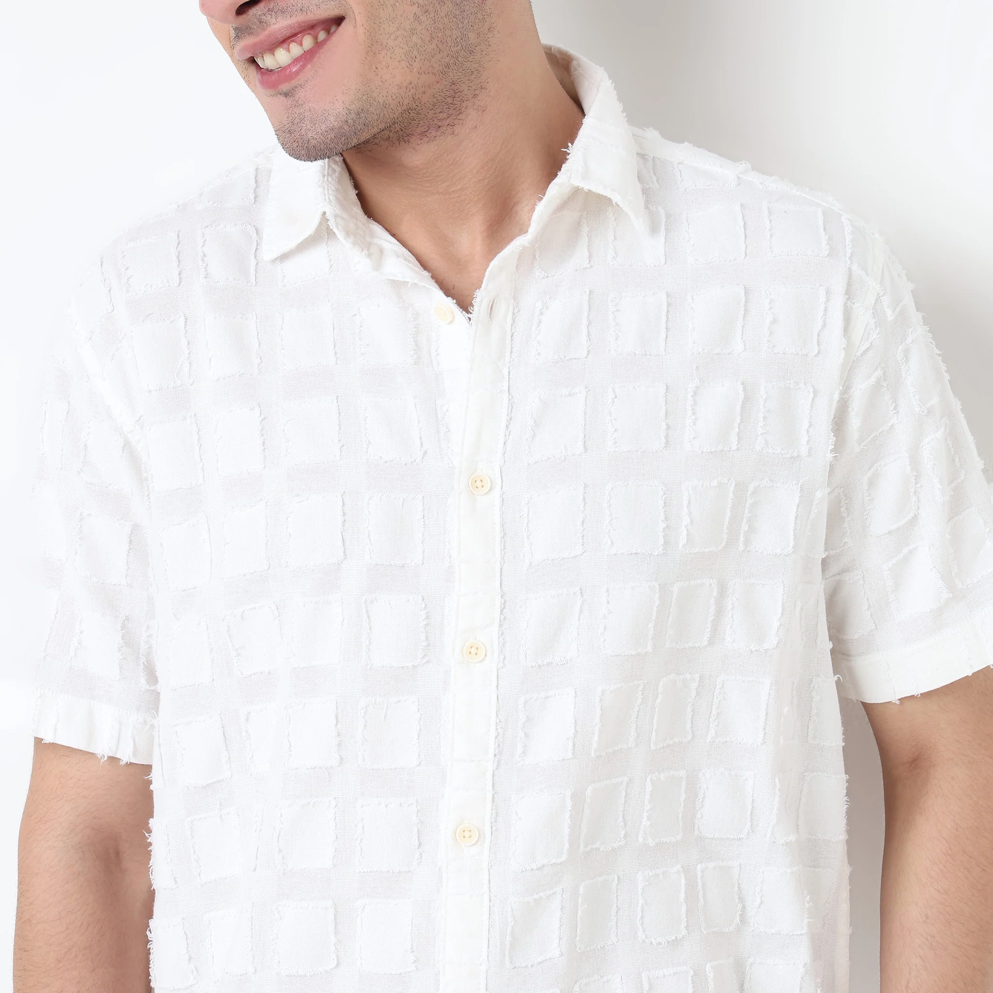 Solid Cotton Cuban Shirt - Image 4