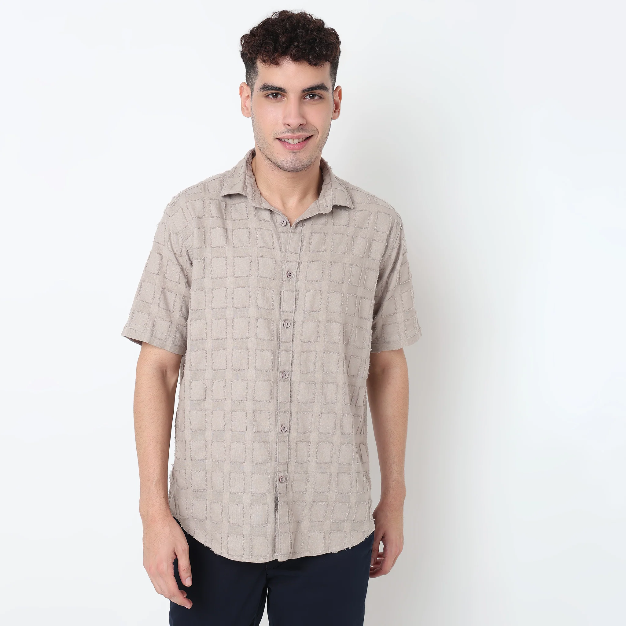 Solid Cotton Cuban Shirt - Image 7