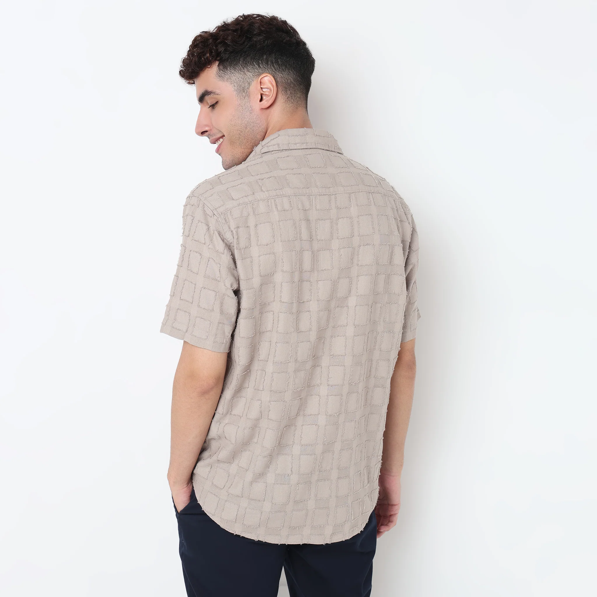 Solid Cotton Cuban Shirt - Image 8