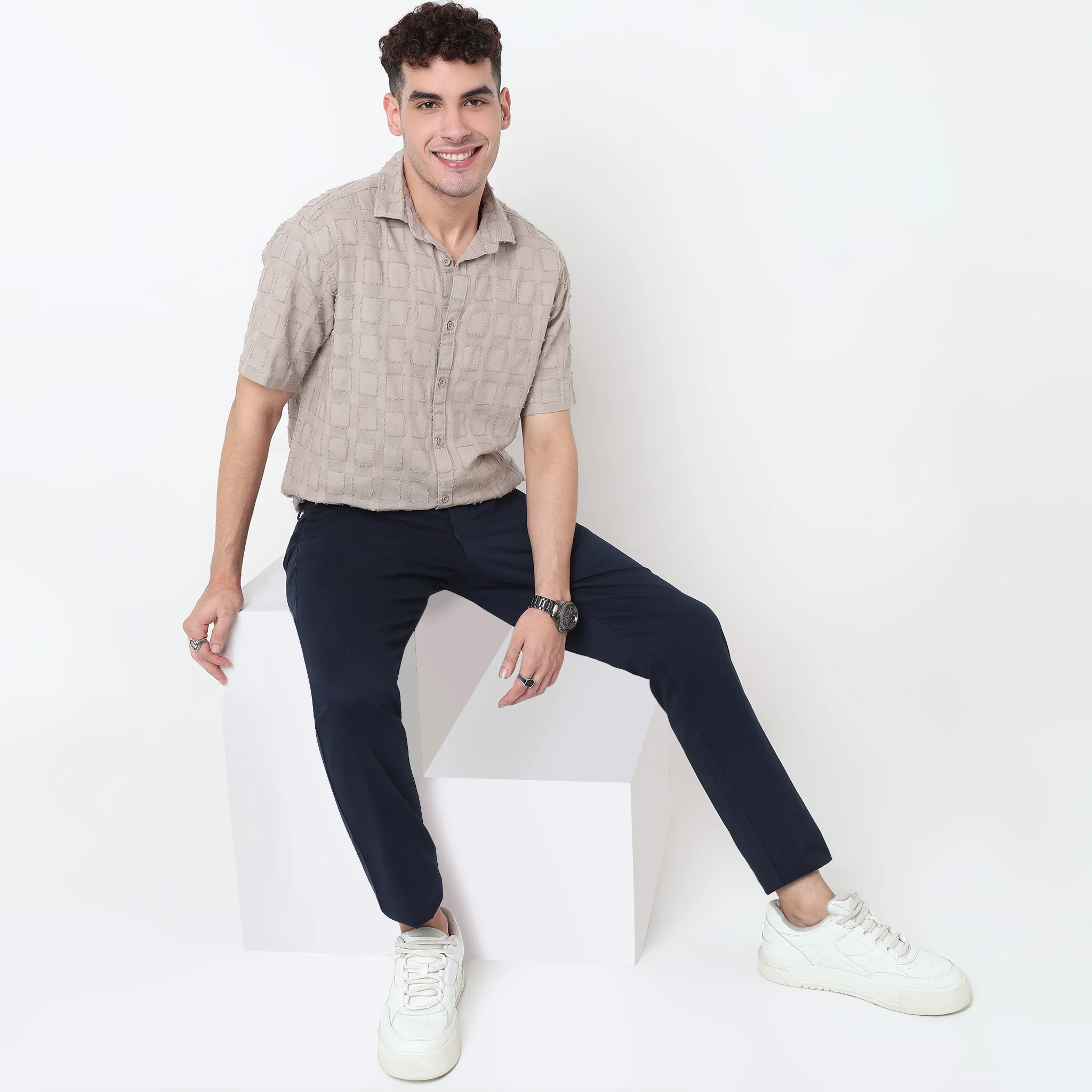 Solid Cotton Cuban Shirt - Image 9