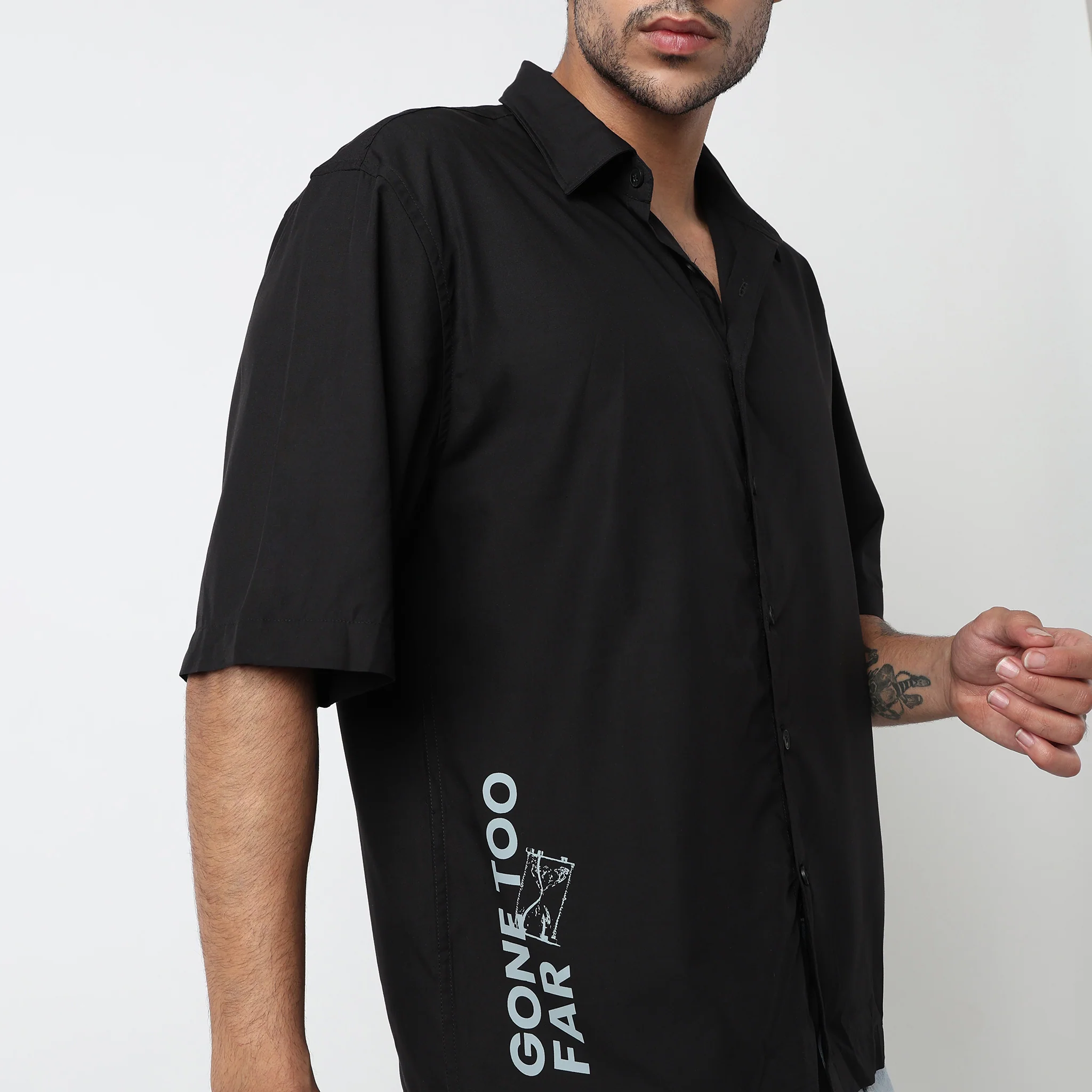 Cotton Solid Cuban Shirt - Image 4