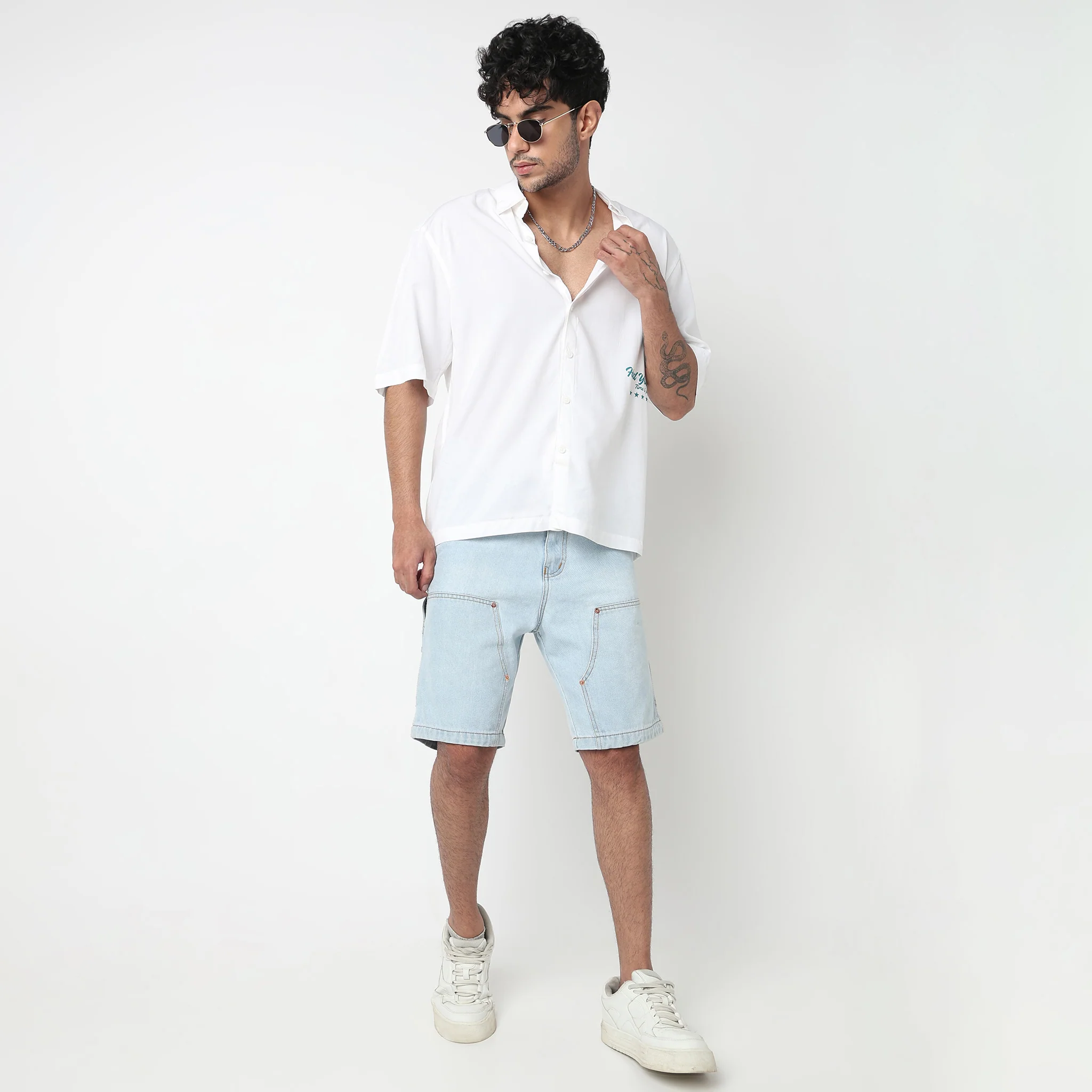 Cotton Solid Cuban Shirt - Image 4