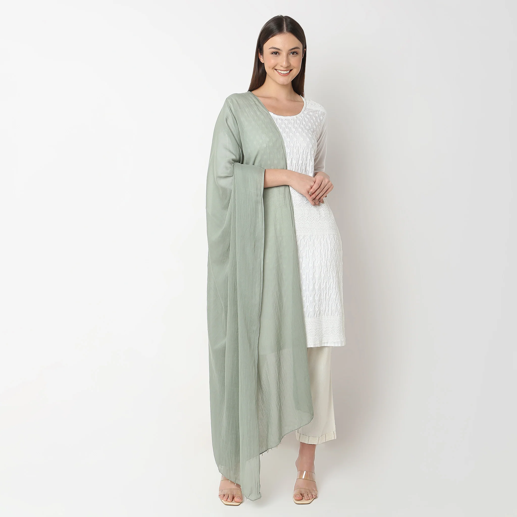 Woven Cotton Solid Dupatta - Image 13