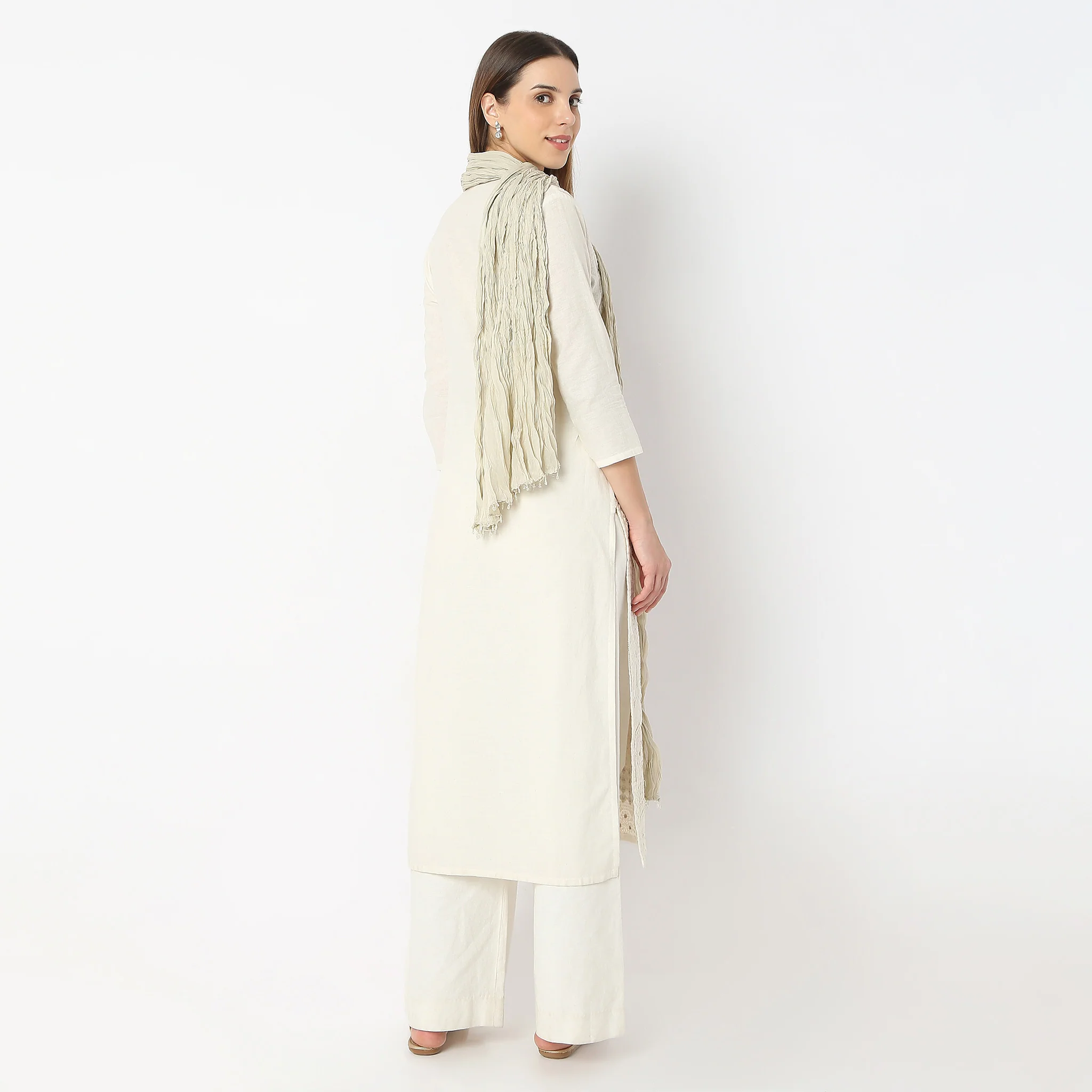 Woven Cotton Solid Dupatta - Image 29