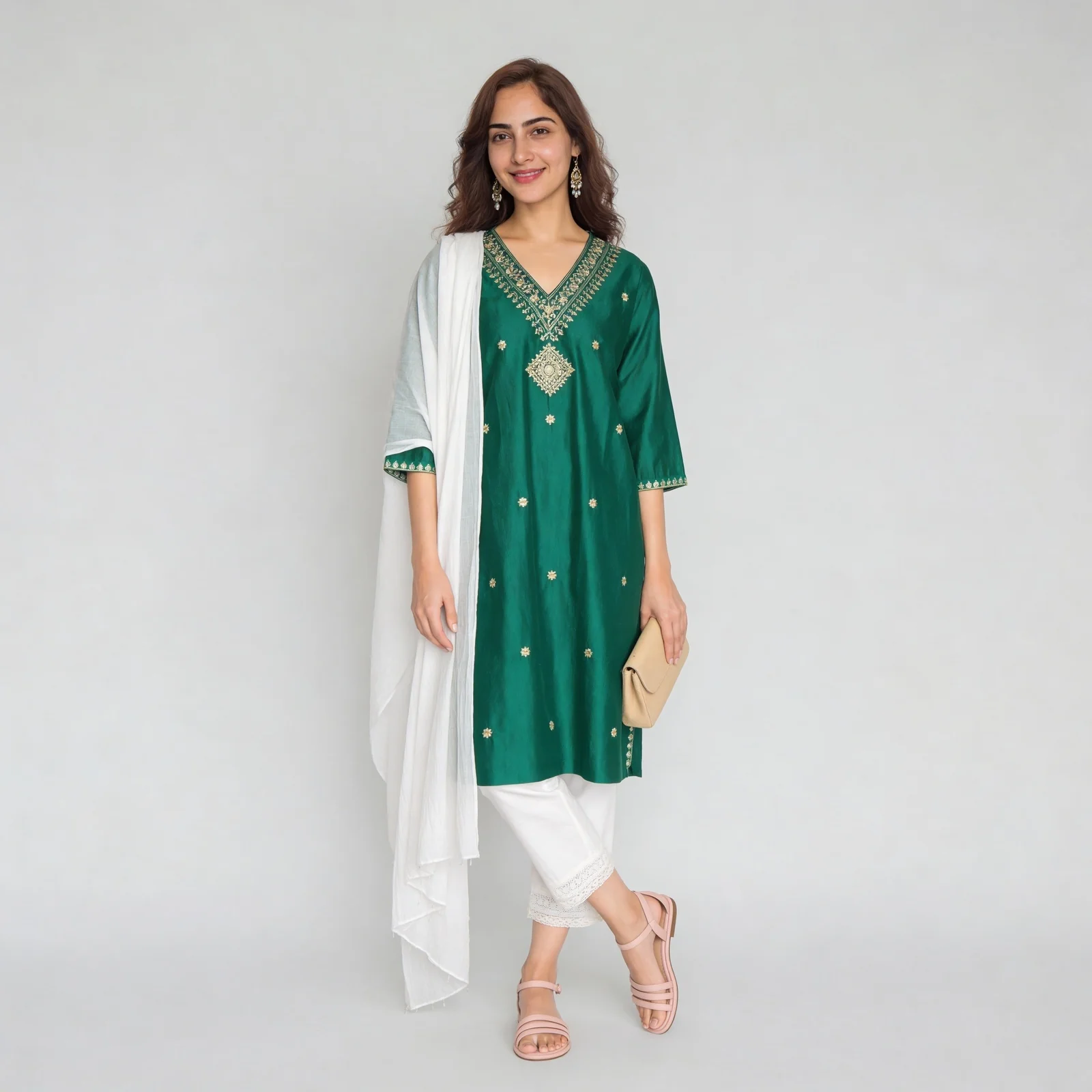 Woven Cotton Solid Dupatta - Image 31