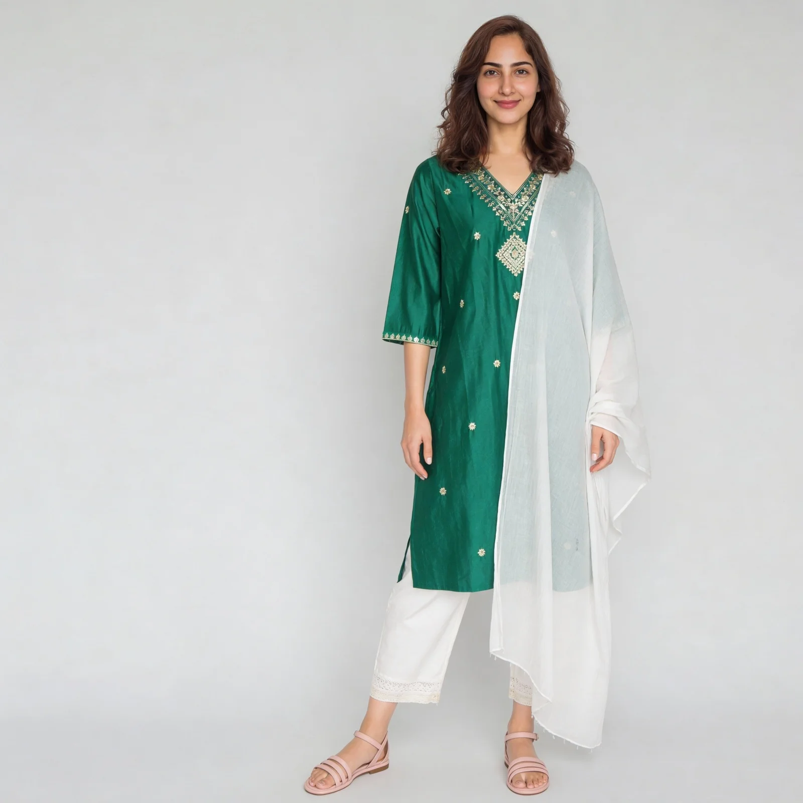 Woven Cotton Solid Dupatta - Image 32