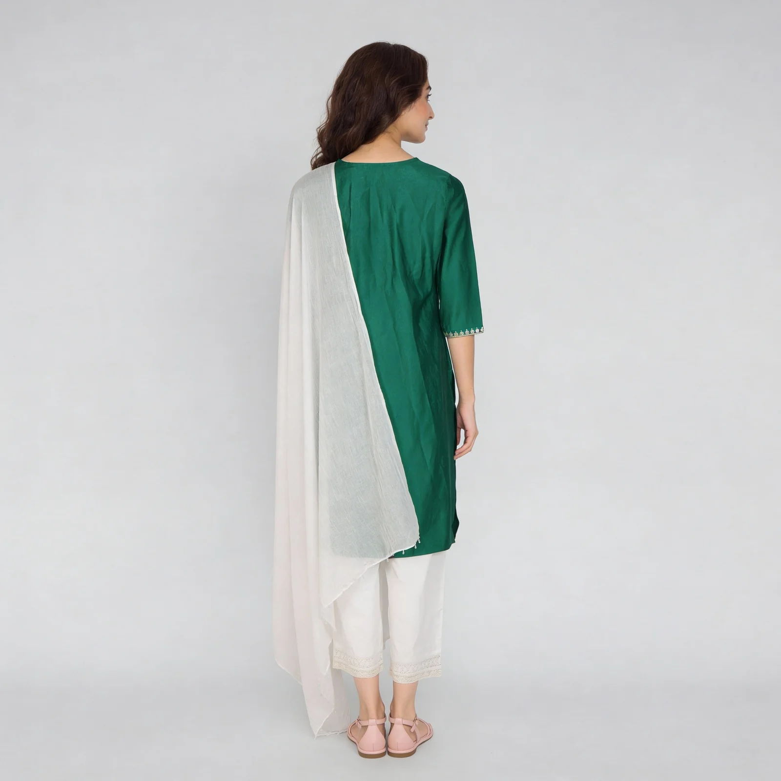 Woven Cotton Solid Dupatta - Image 33