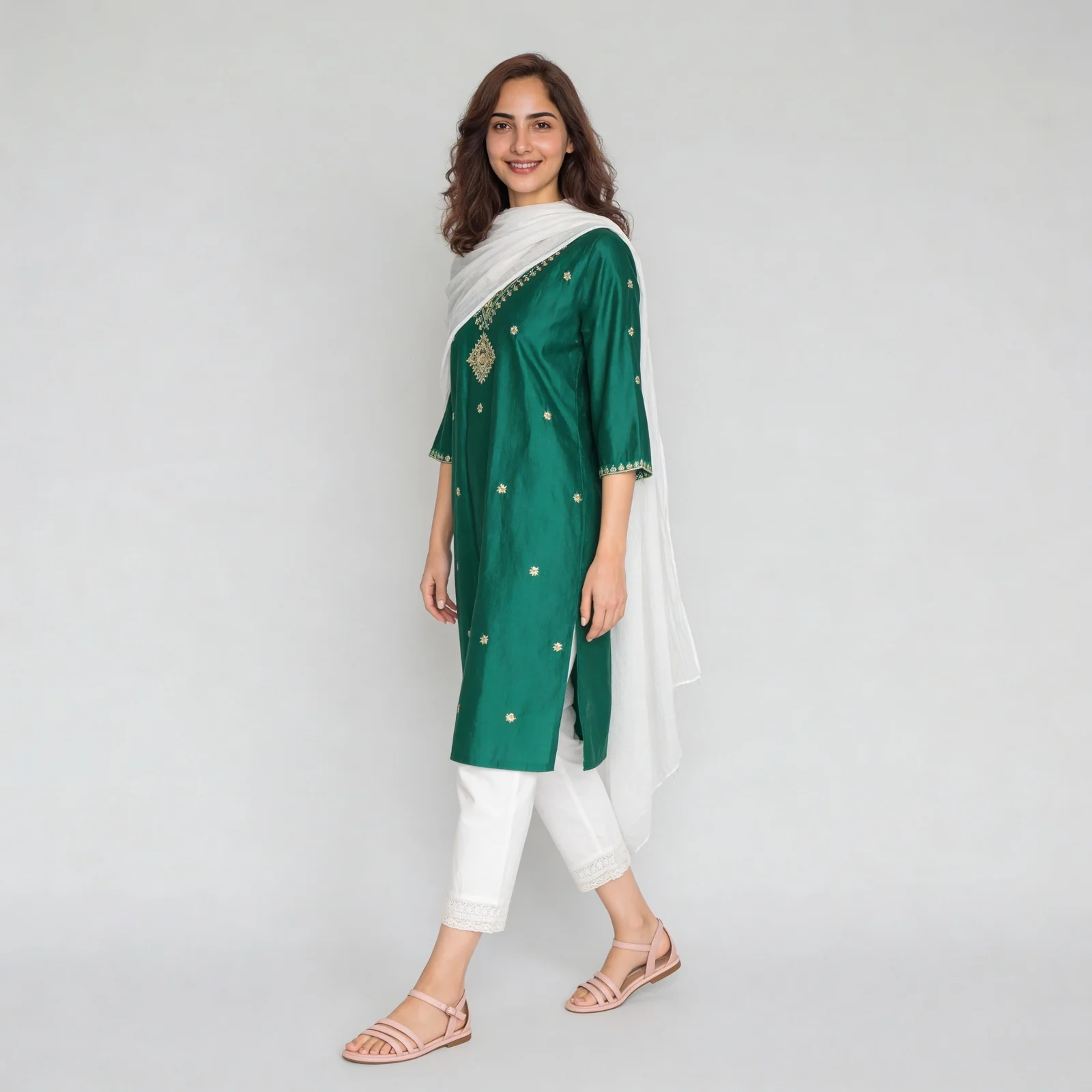 Woven Cotton Solid Dupatta - Image 35