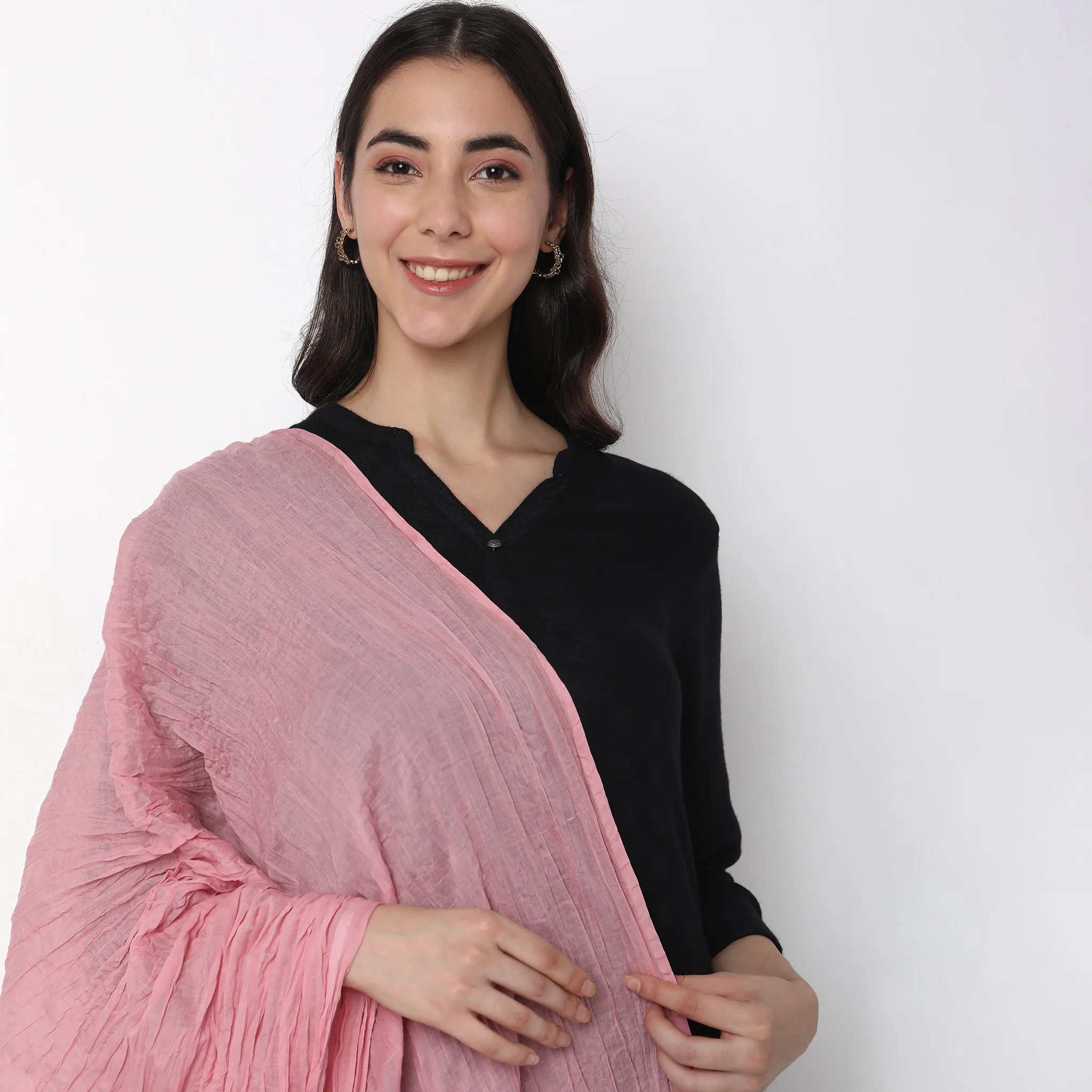 Woven Cotton Solid Dupatta - Image 6