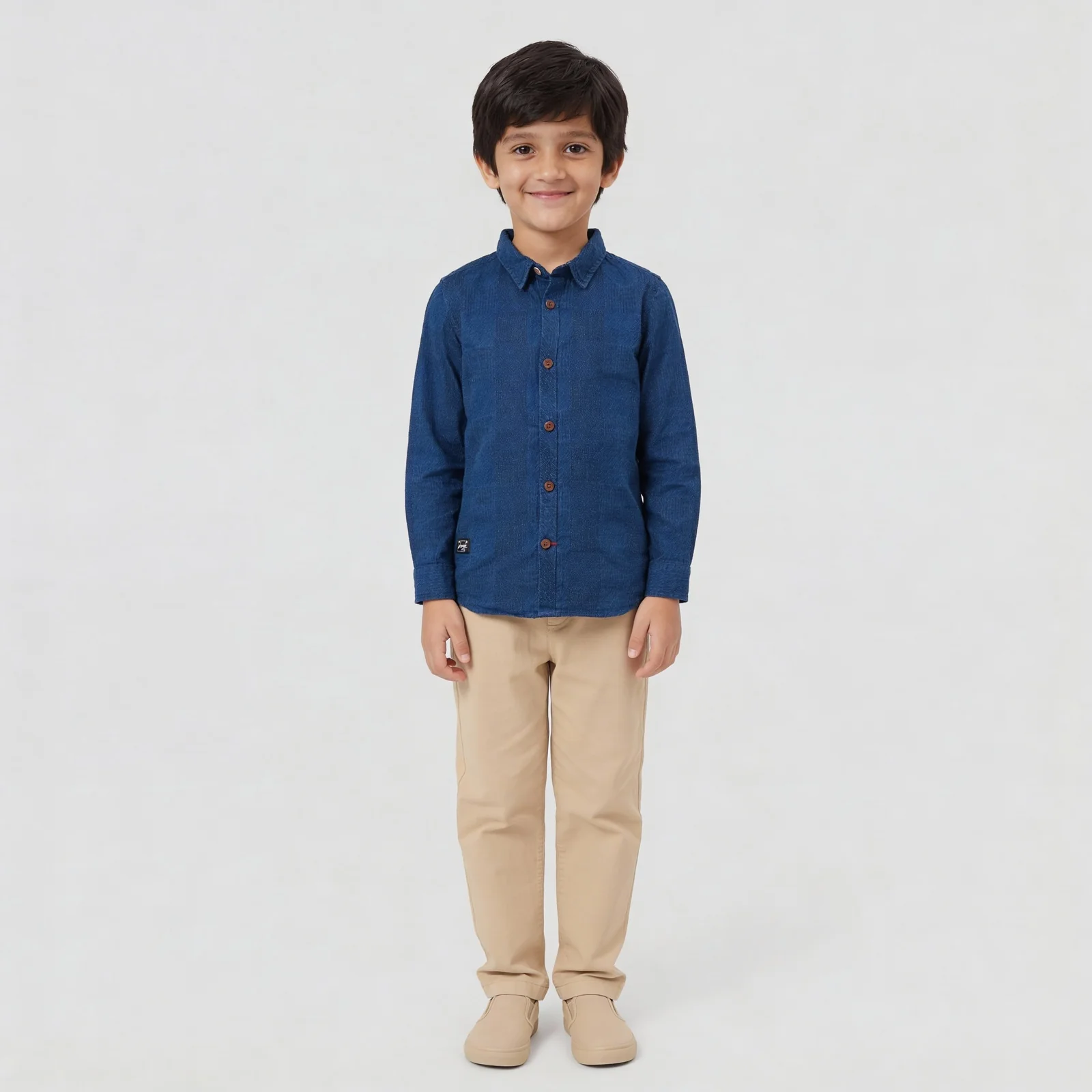 Boys Cotton Solid Shirt