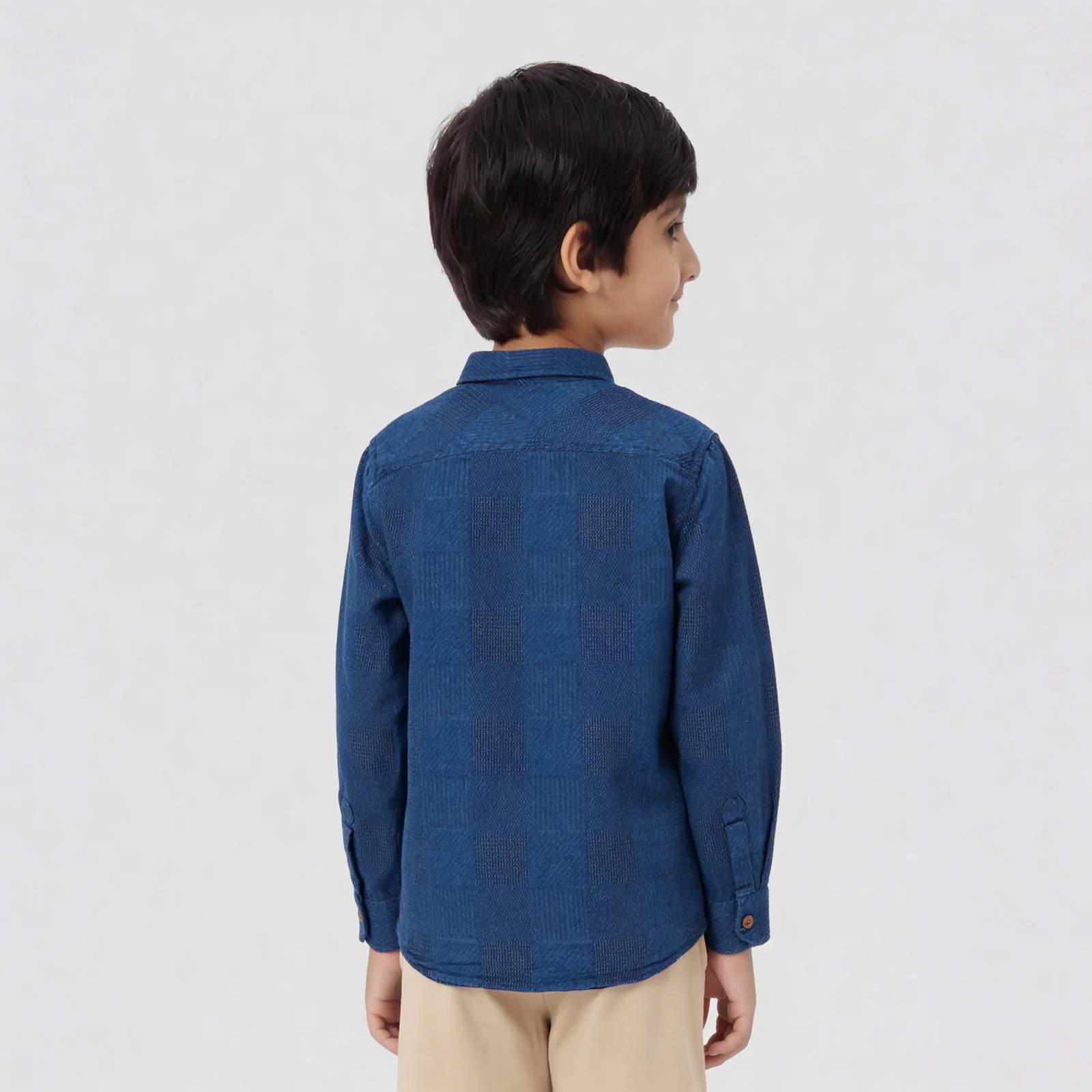 Boys Cotton Solid Shirt - Image 3