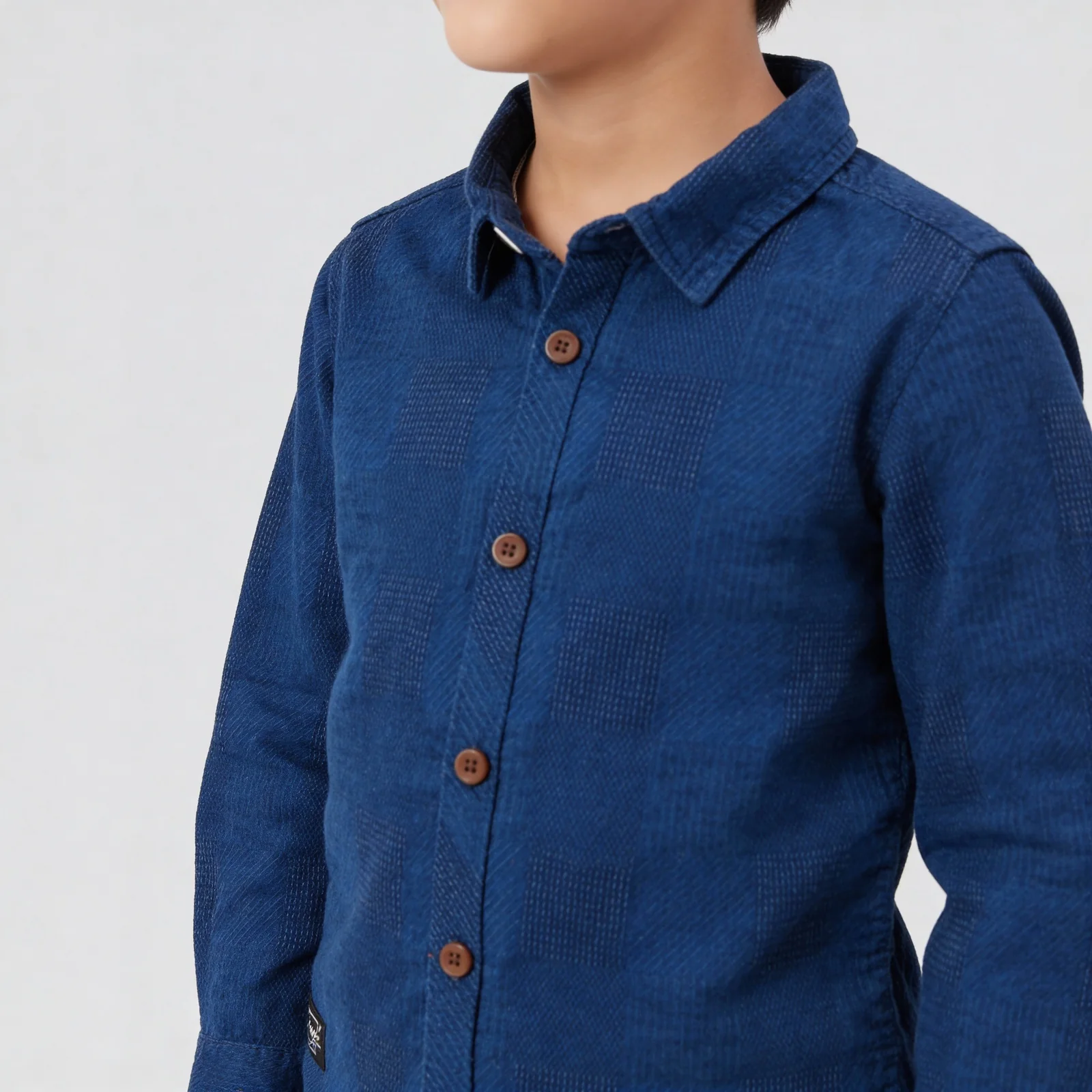 Boys Cotton Solid Shirt - Image 4