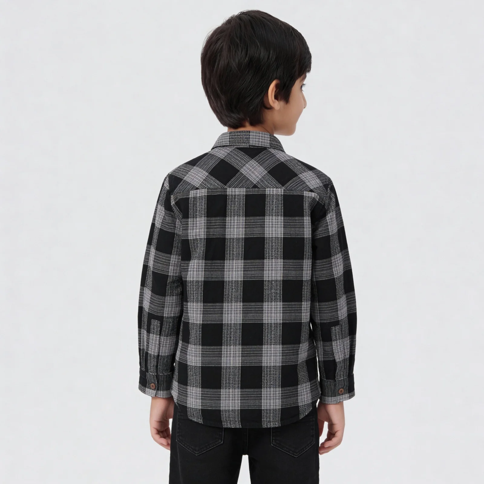 Boys Cotton Checkered Shirt - Image 3