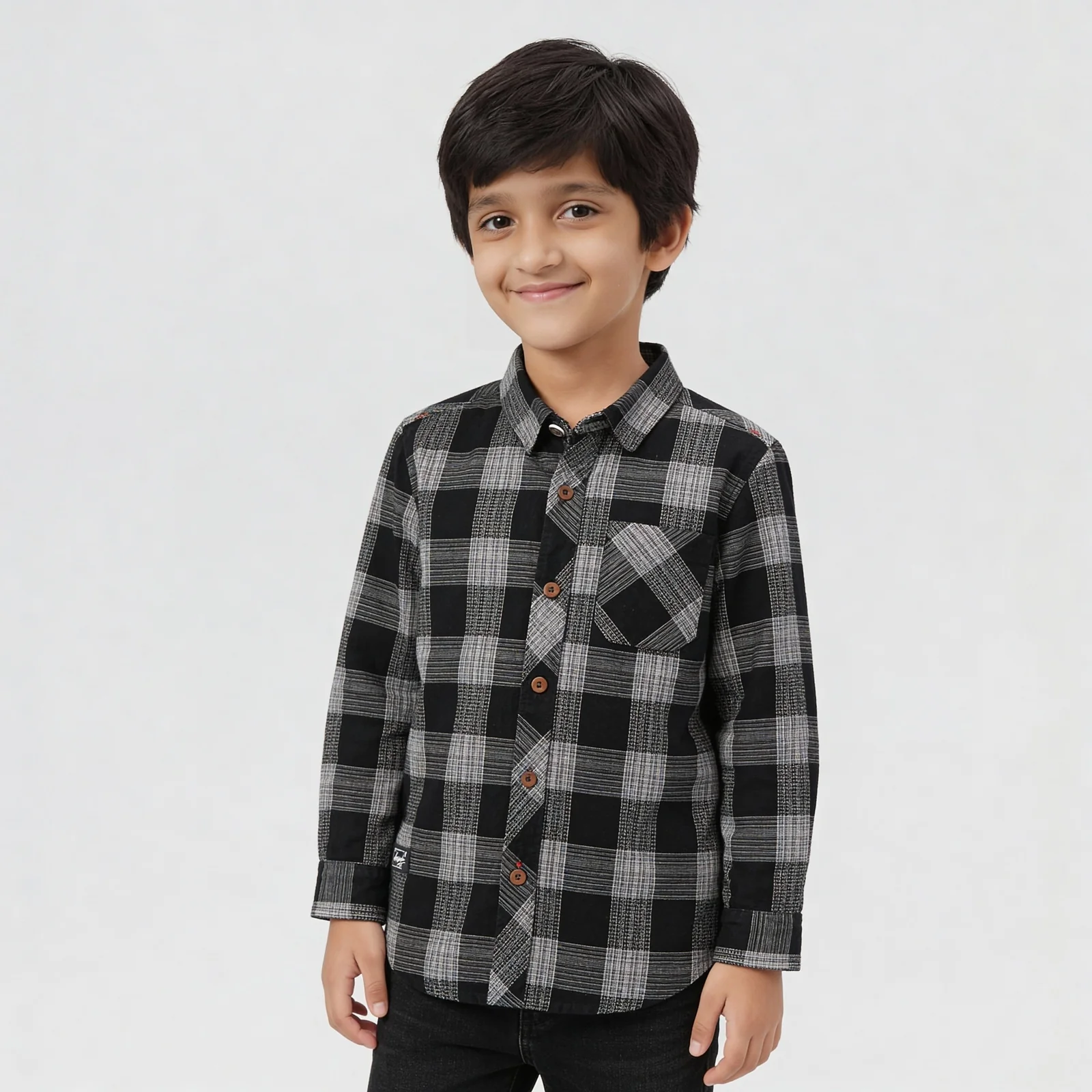 Boys Cotton Checkered Shirt - Image 5