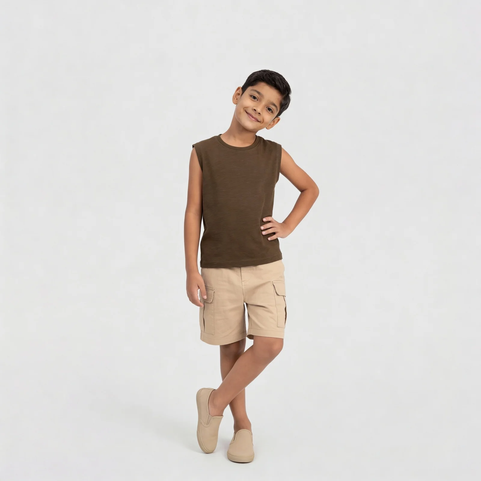 Boys Cotton Crew Neck T-Shirt