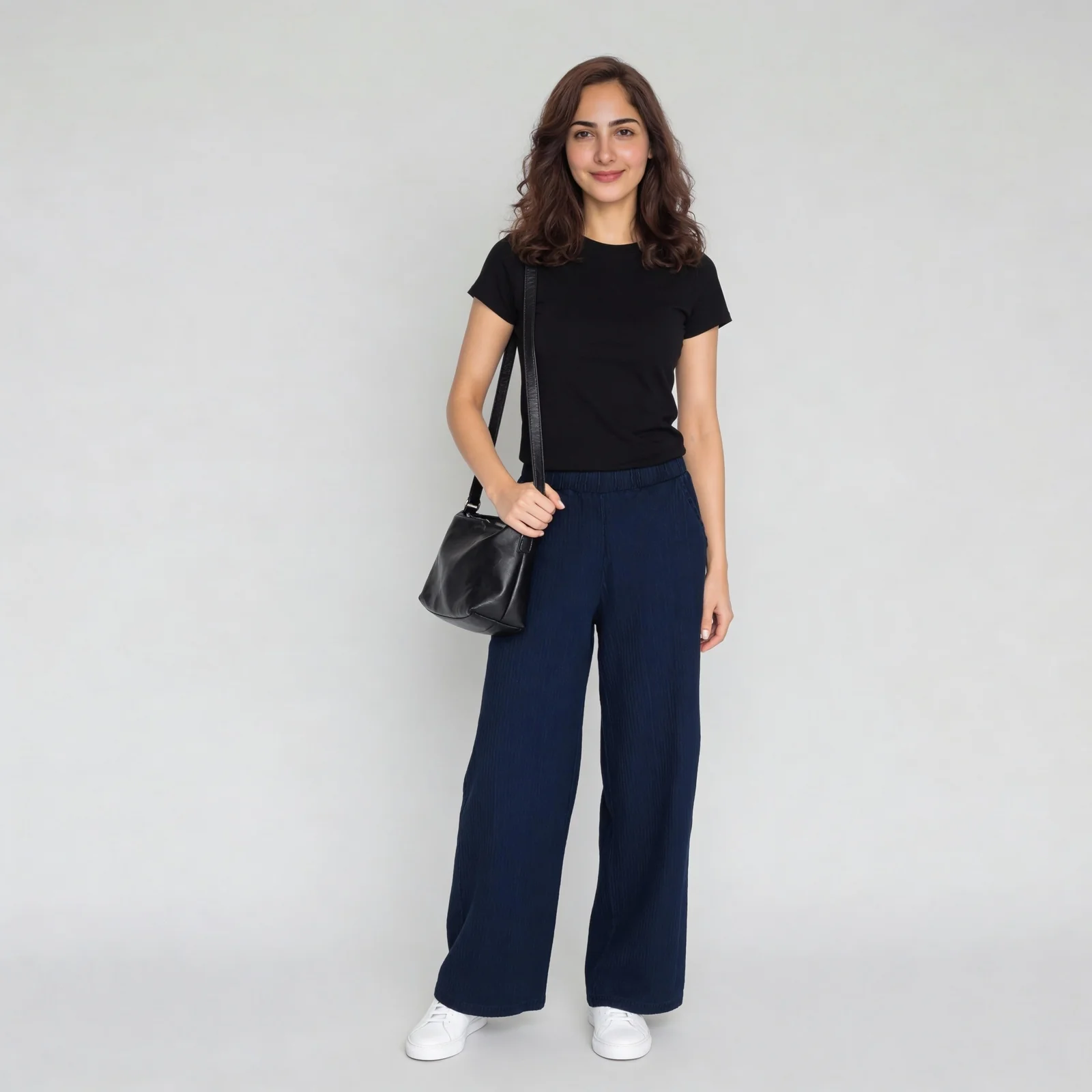 Denim Pull On Knit Palazzo - Image 6