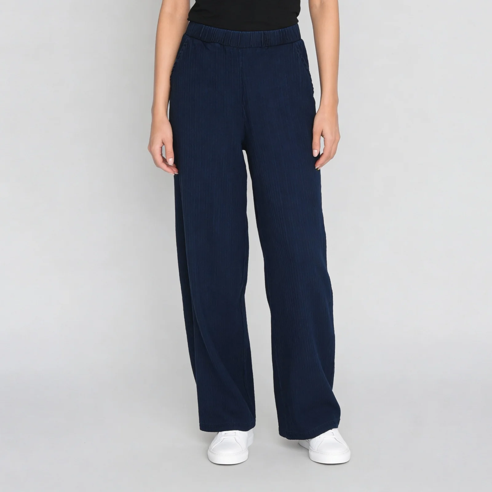 Denim Pull On Knit Palazzo - Image 7