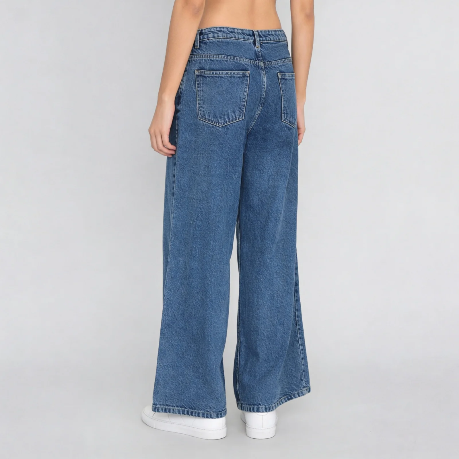 Basic Midstone Wide Leg Jeans - Image 3
