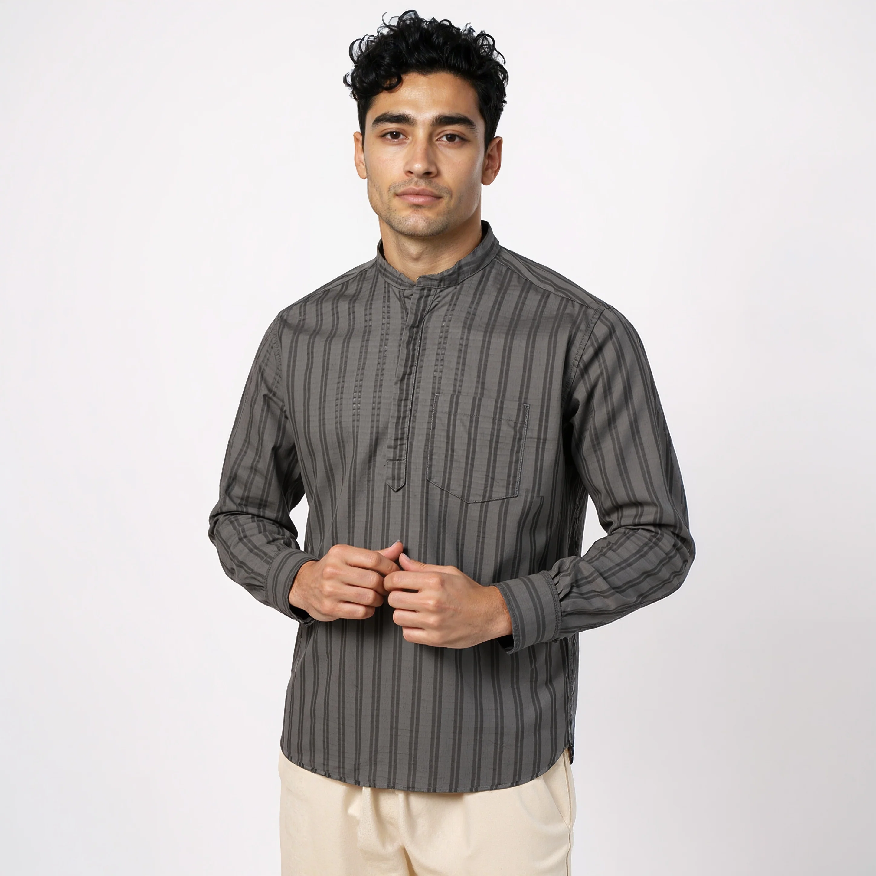 Cotton Striped Camper Shirt - Image 11