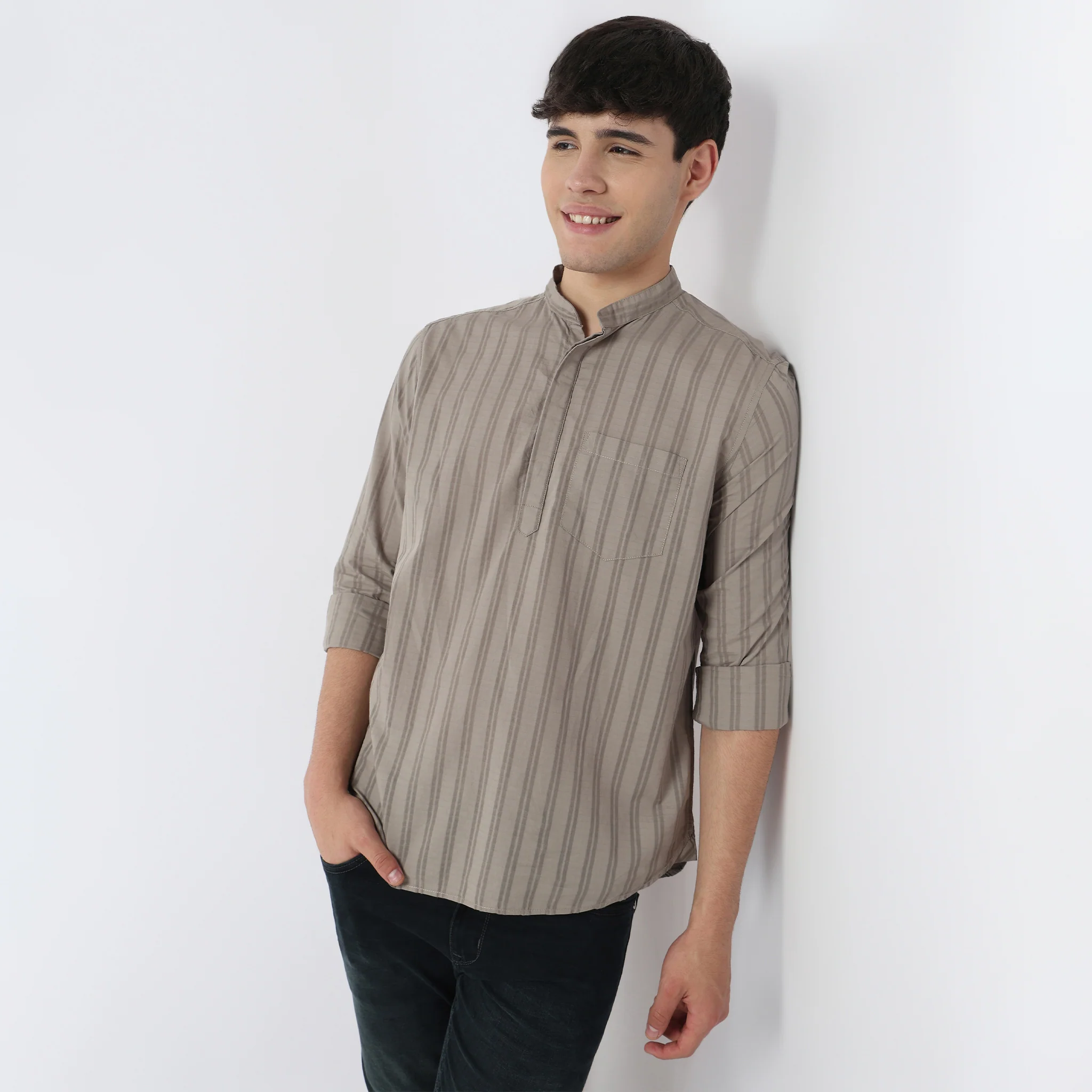 Cotton Striped Camper Shirt - Image 4