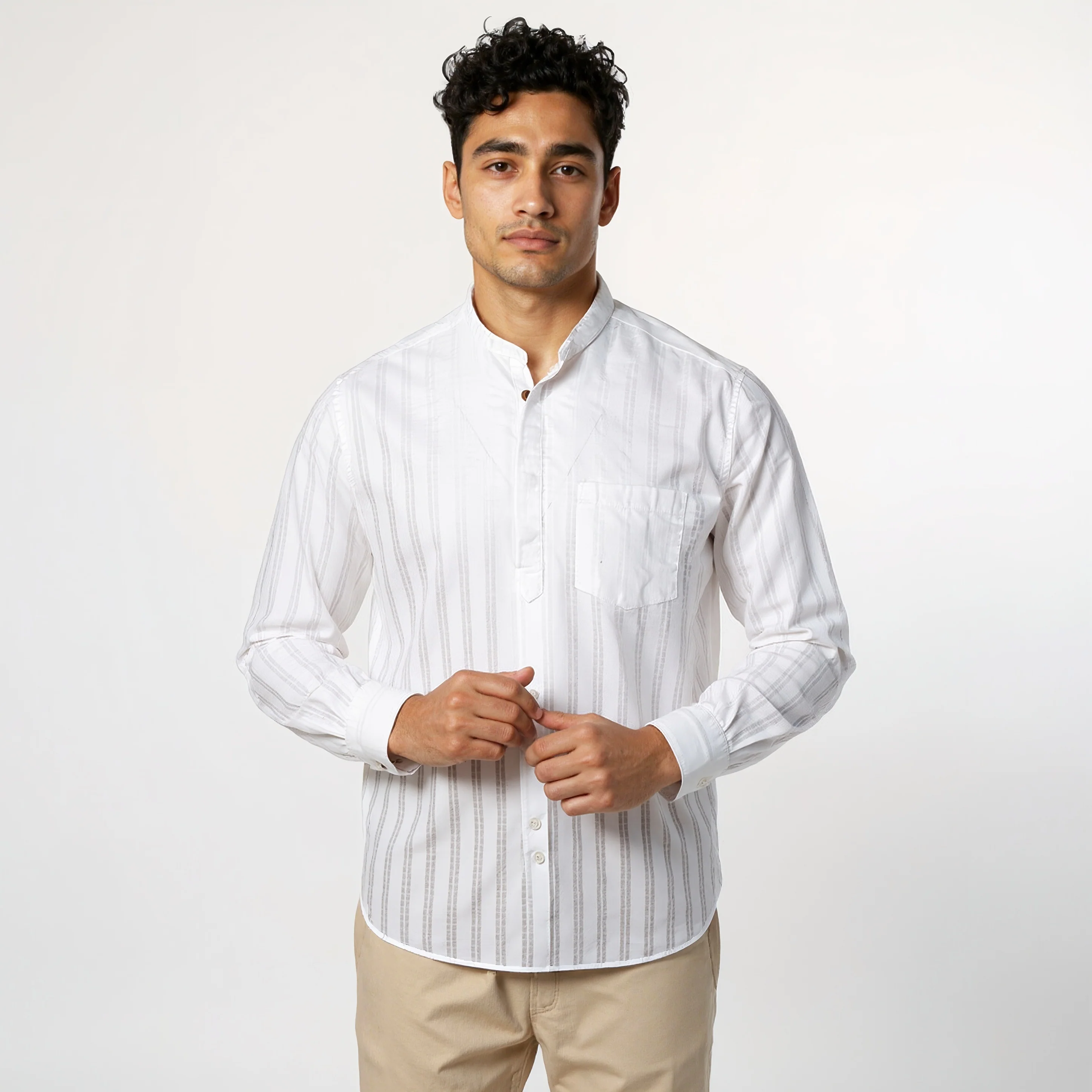Cotton Striped Camper Shirt - Image 9