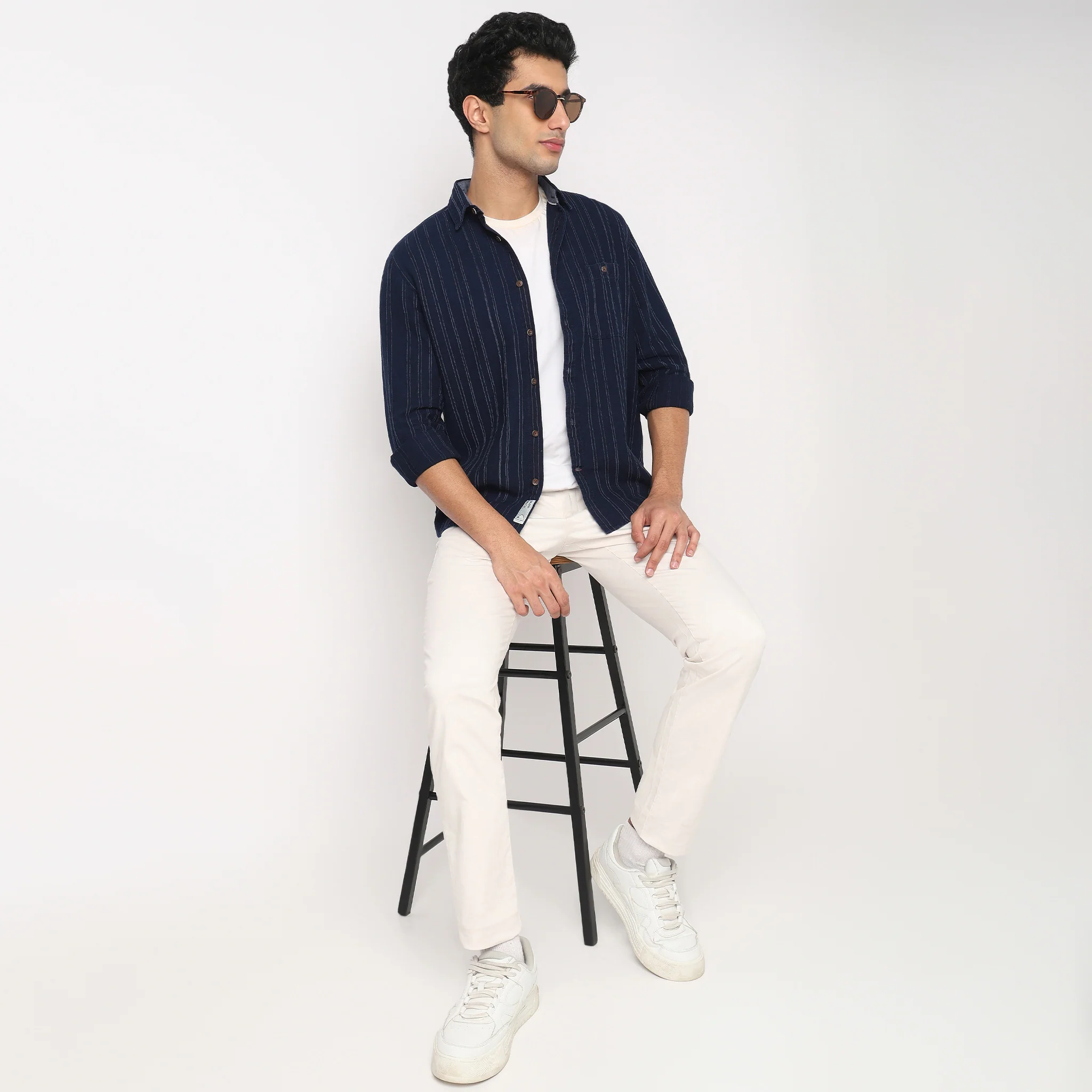 Cotton Striped Cruiser Shirt