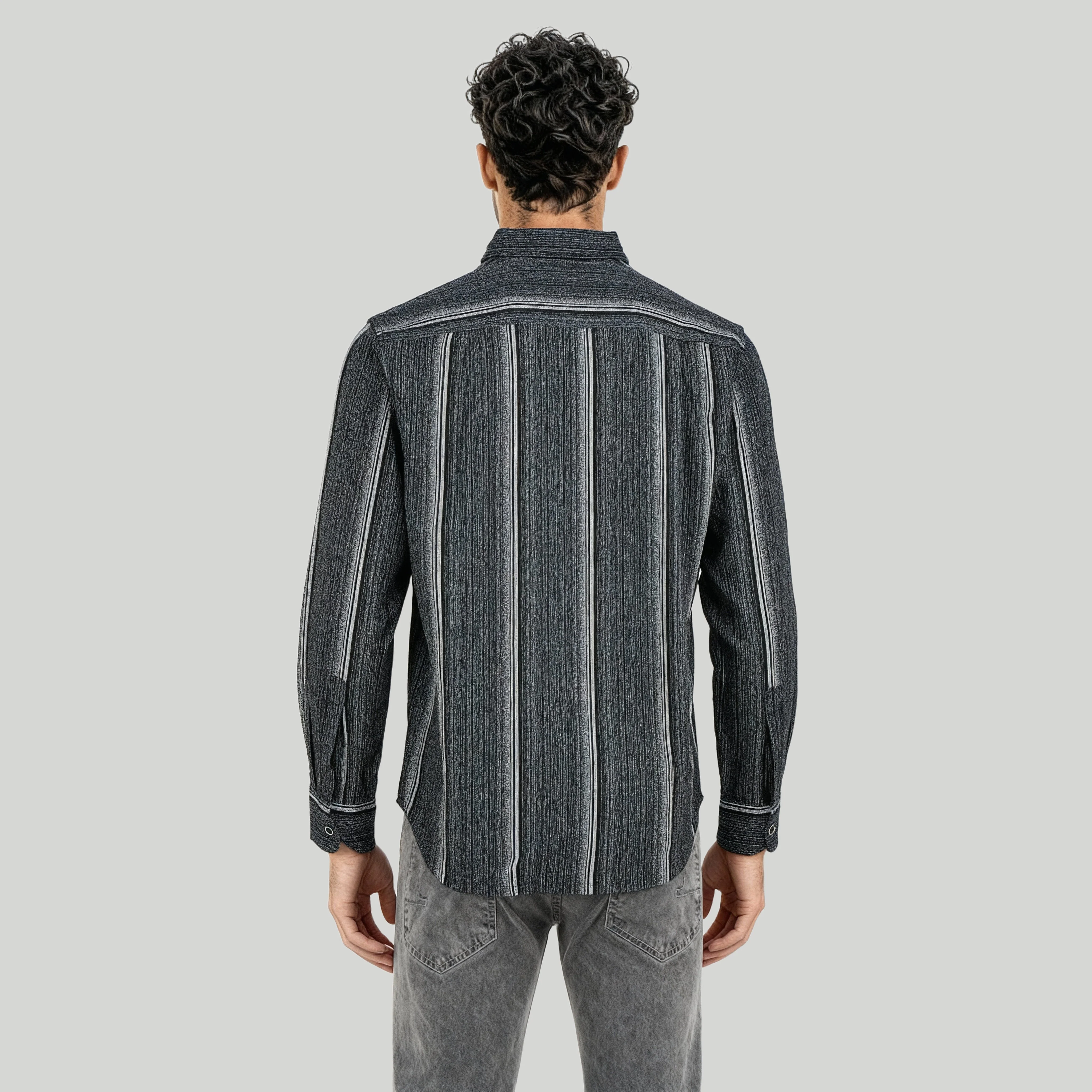 Cotton Striped Cuban Shirt - Image 3