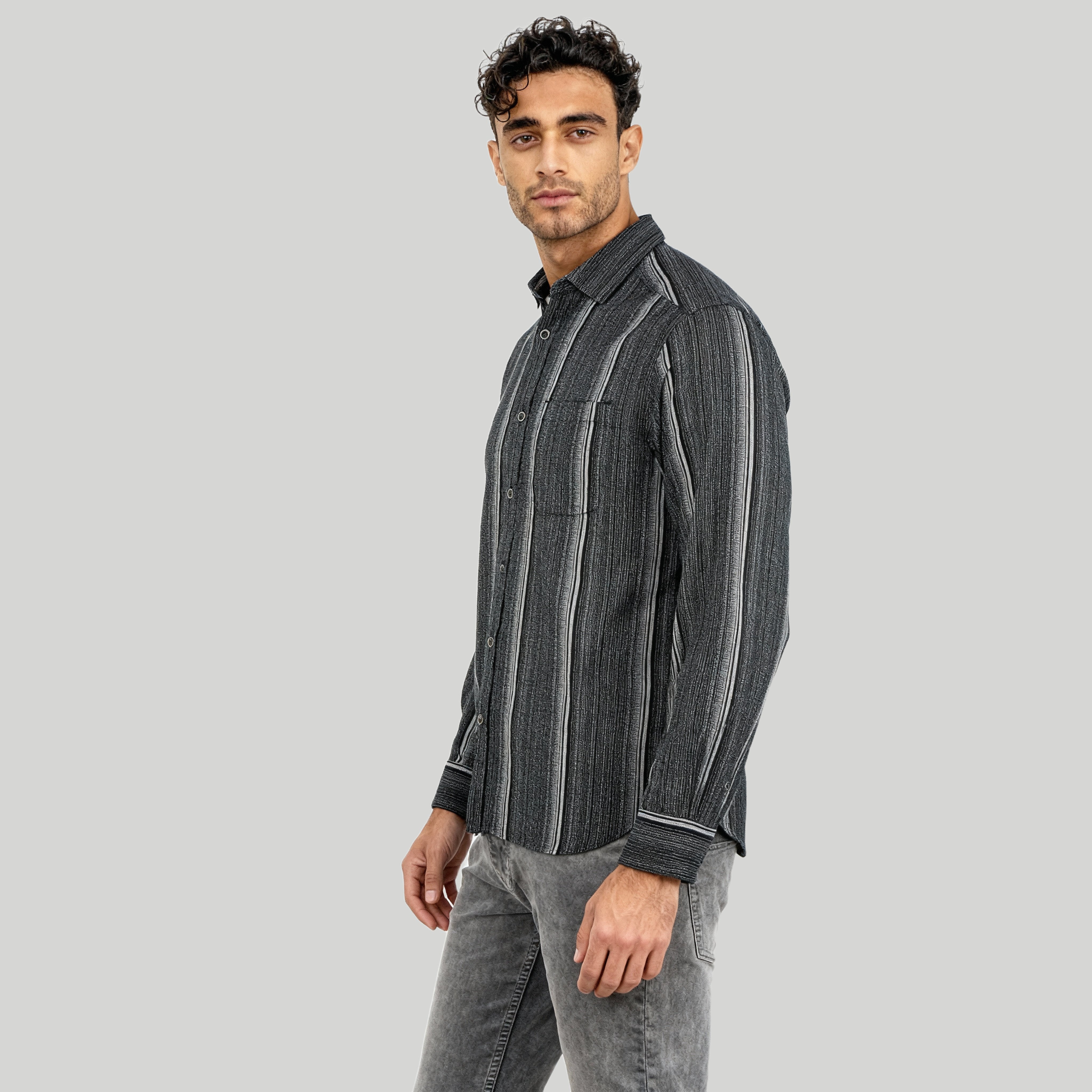 Cotton Striped Cuban Shirt - Image 5