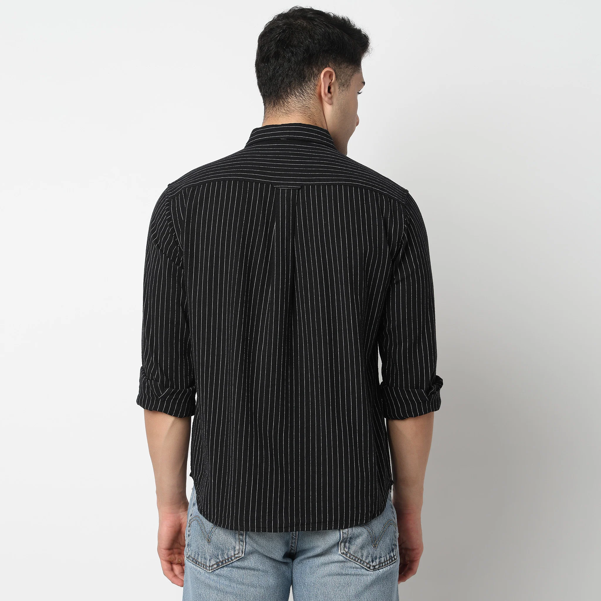 Cotton Striped Cuban Shirt - Image 4