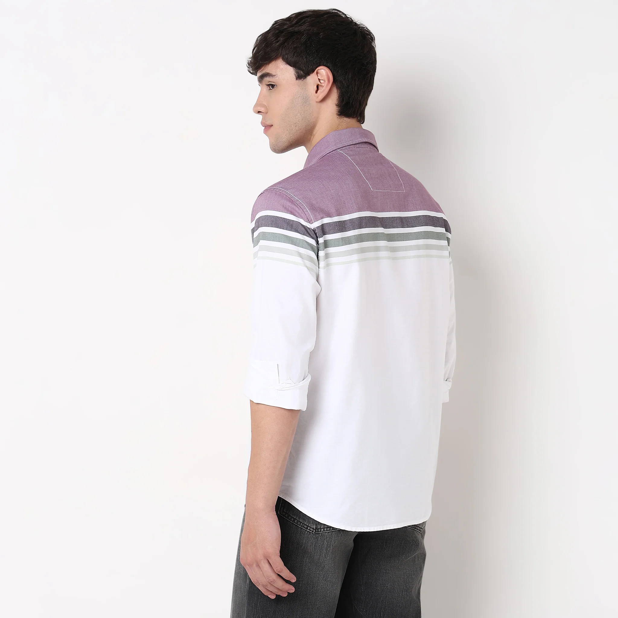 Cotton Striped Derby Shirt - Image 5