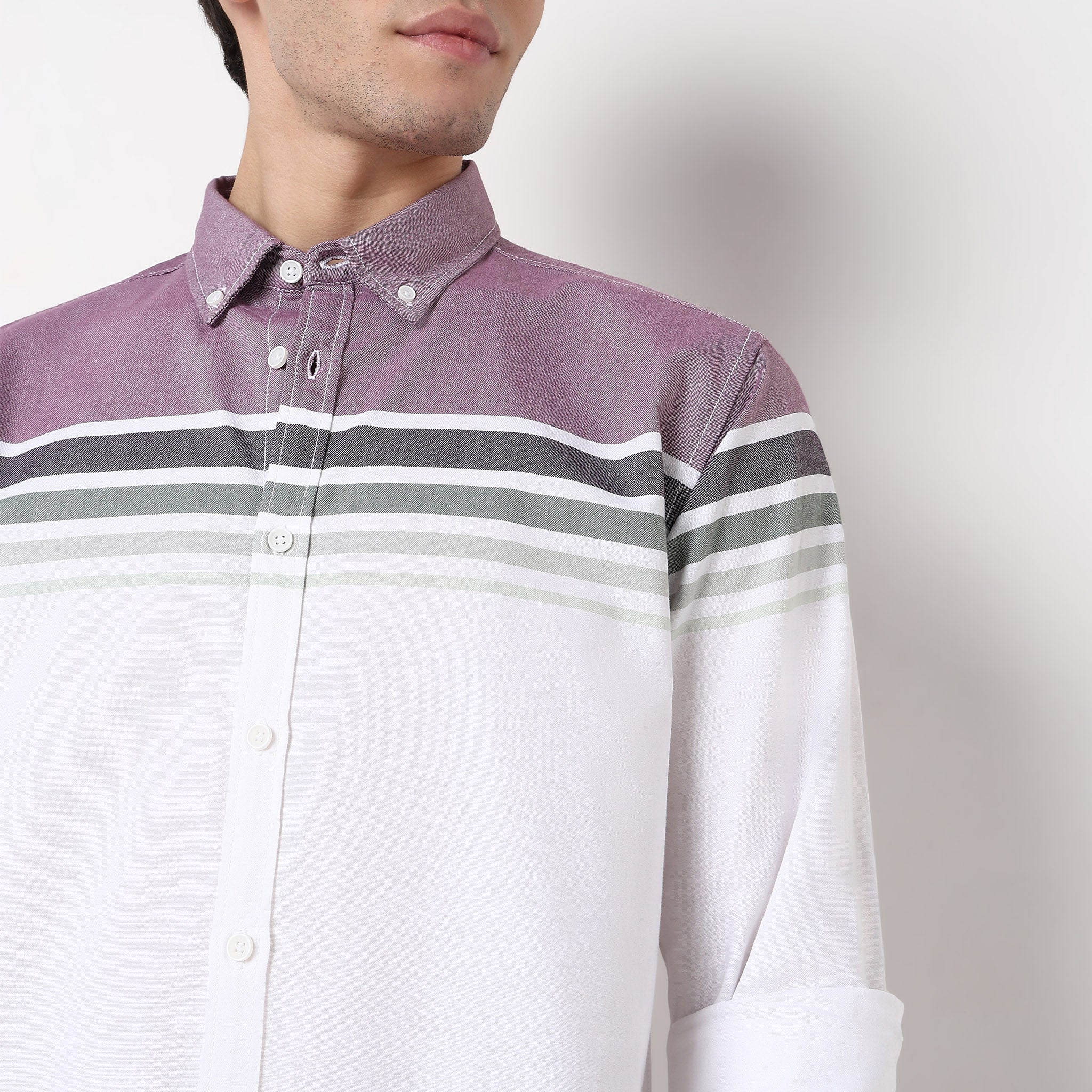 Cotton Striped Derby Shirt - Image 7
