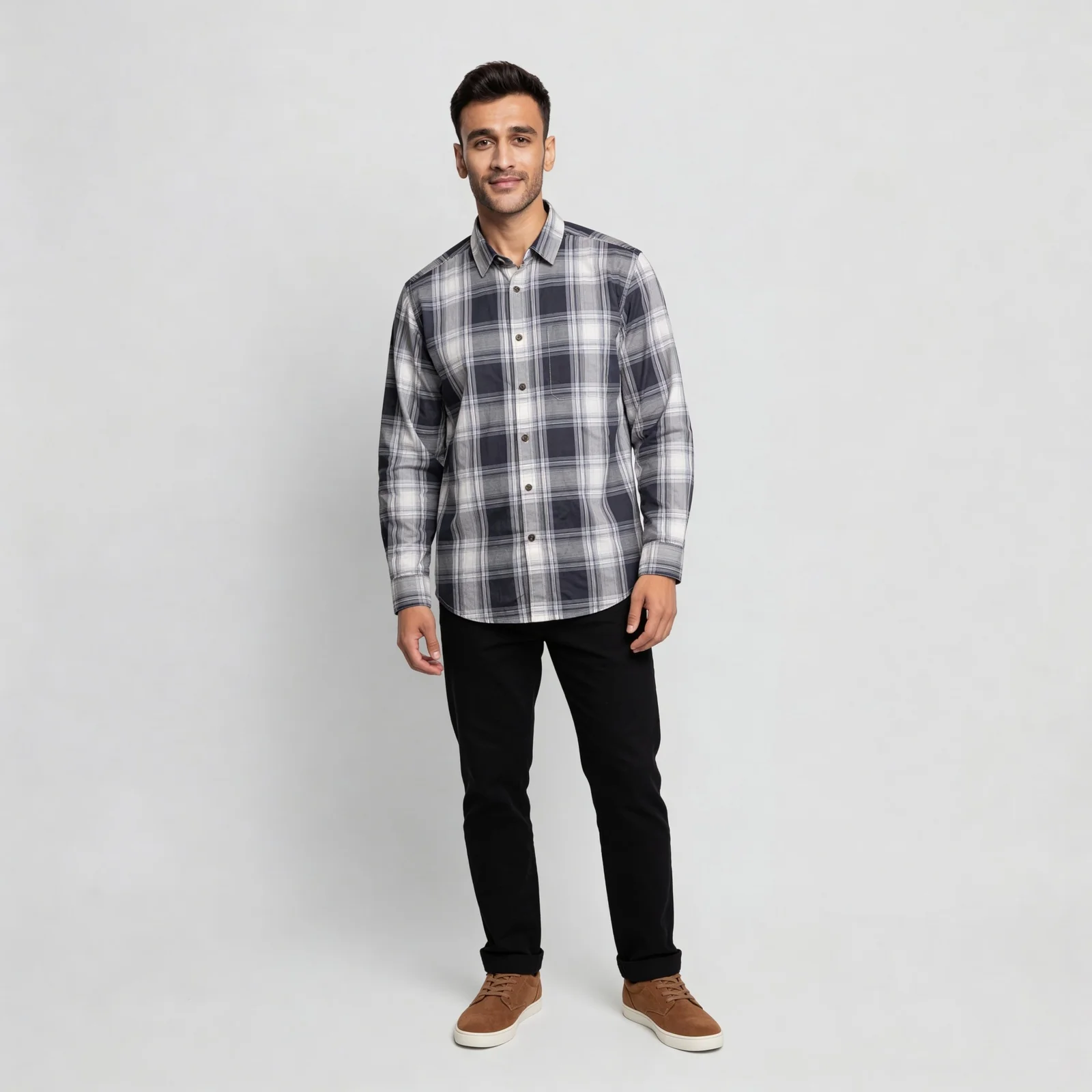 Cotton Checkered Shirt