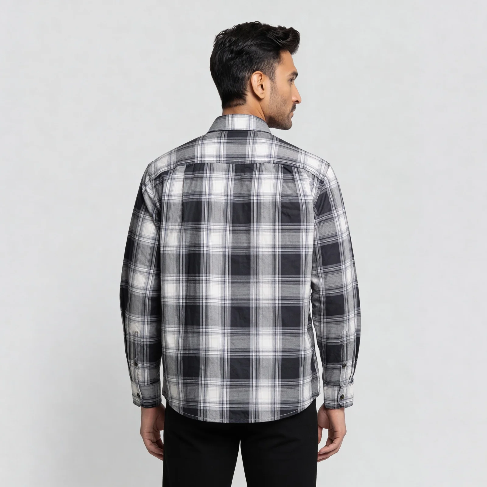 Cotton Checkered Shirt - Image 3