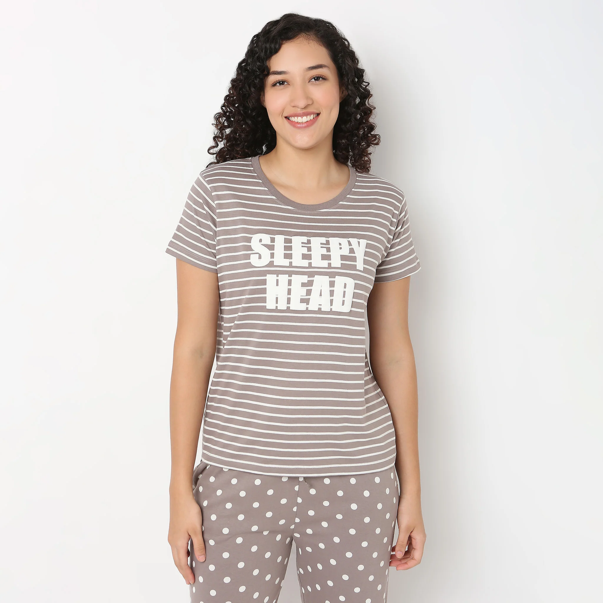 Striped Cotton Lounge T-Shirt - Image 2