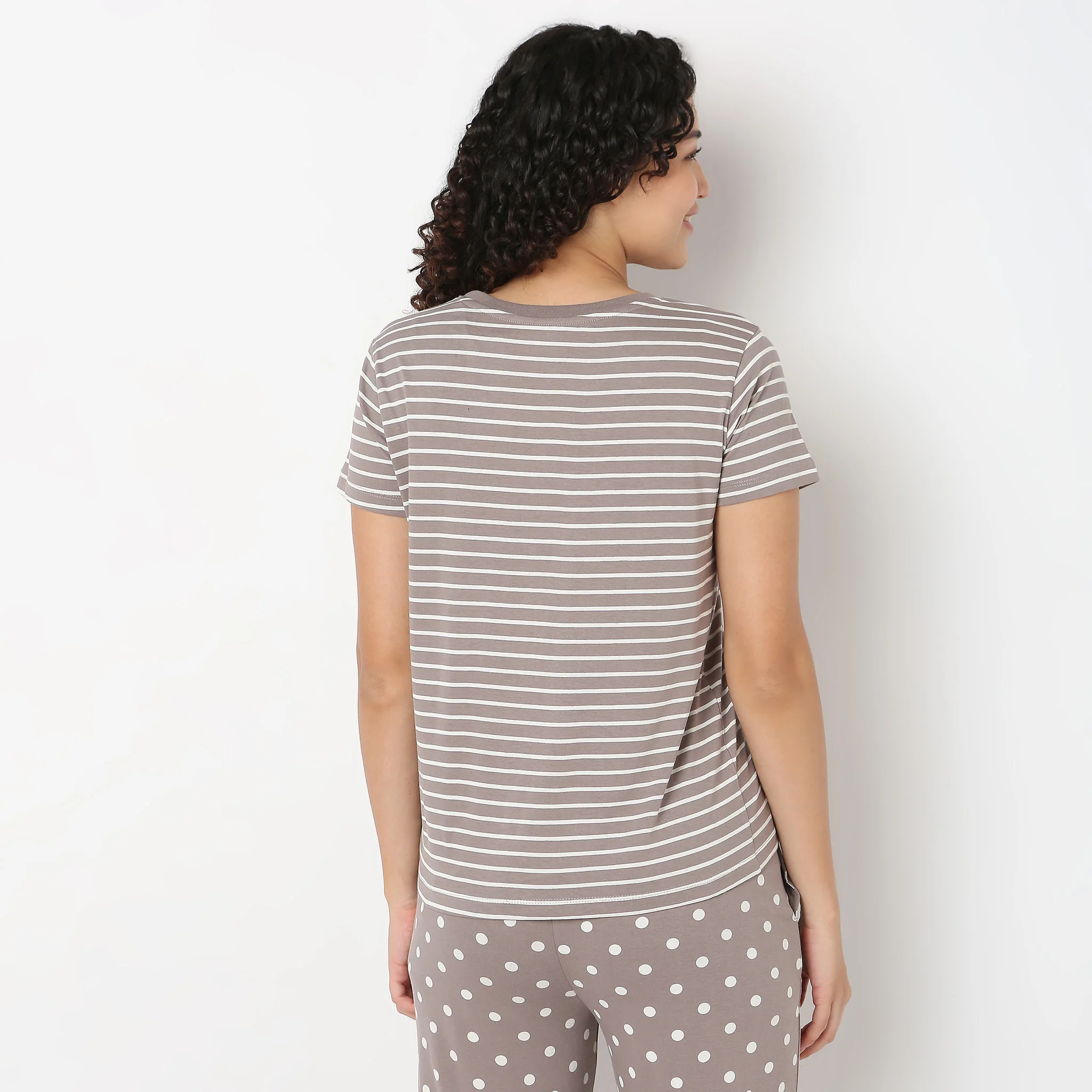 Striped Cotton Lounge T-Shirt - Image 3