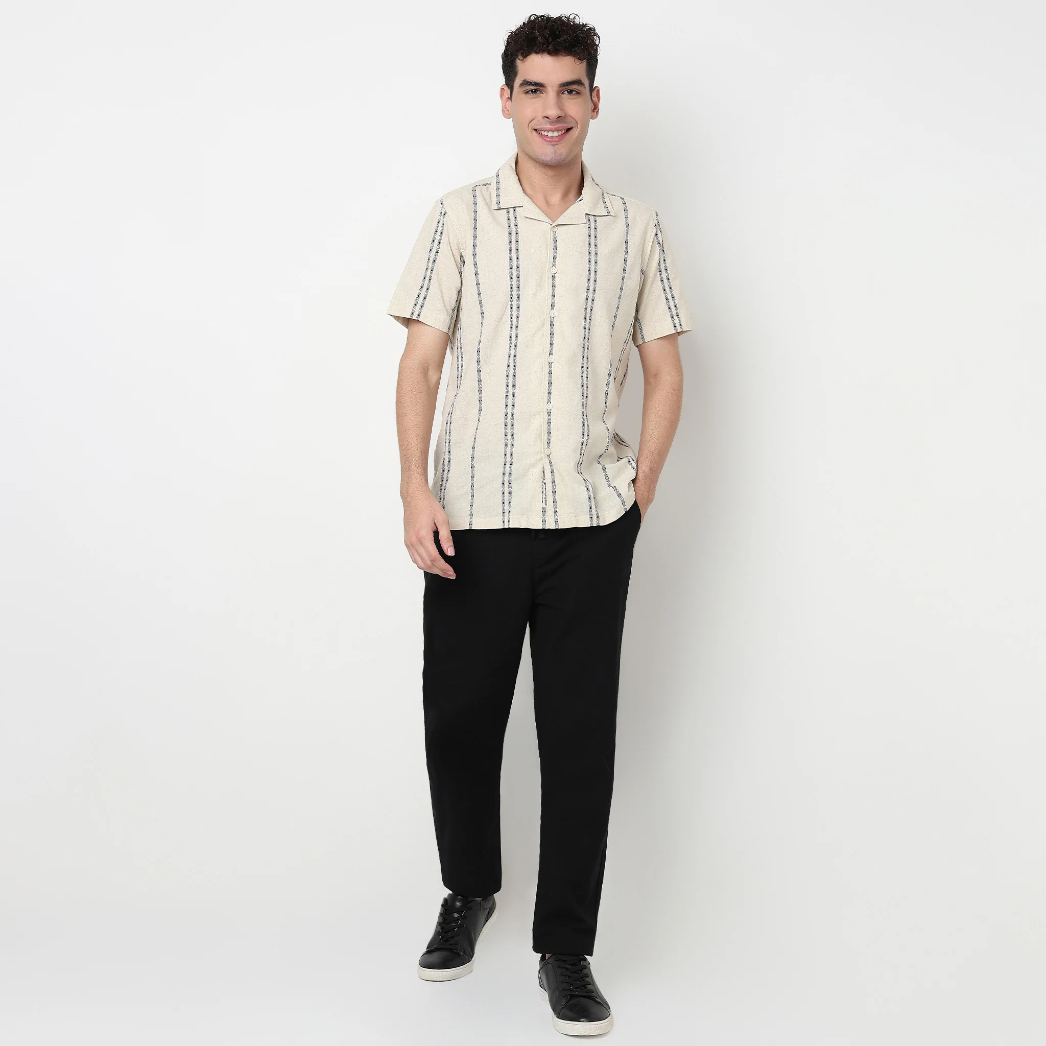 Structured Cotton Cuban Shirt