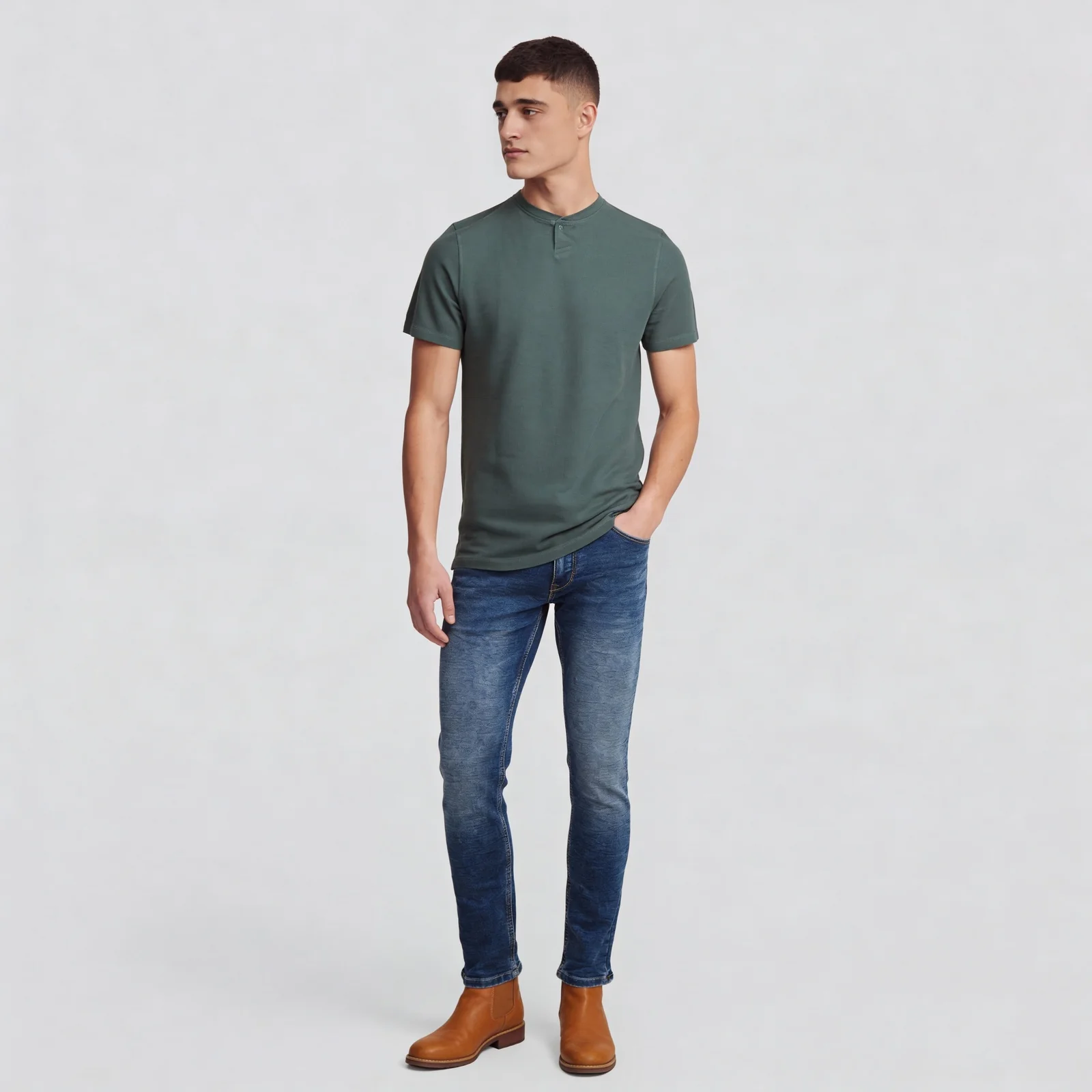 Cotton Structured Lumberjack T-Shirt - Image 11