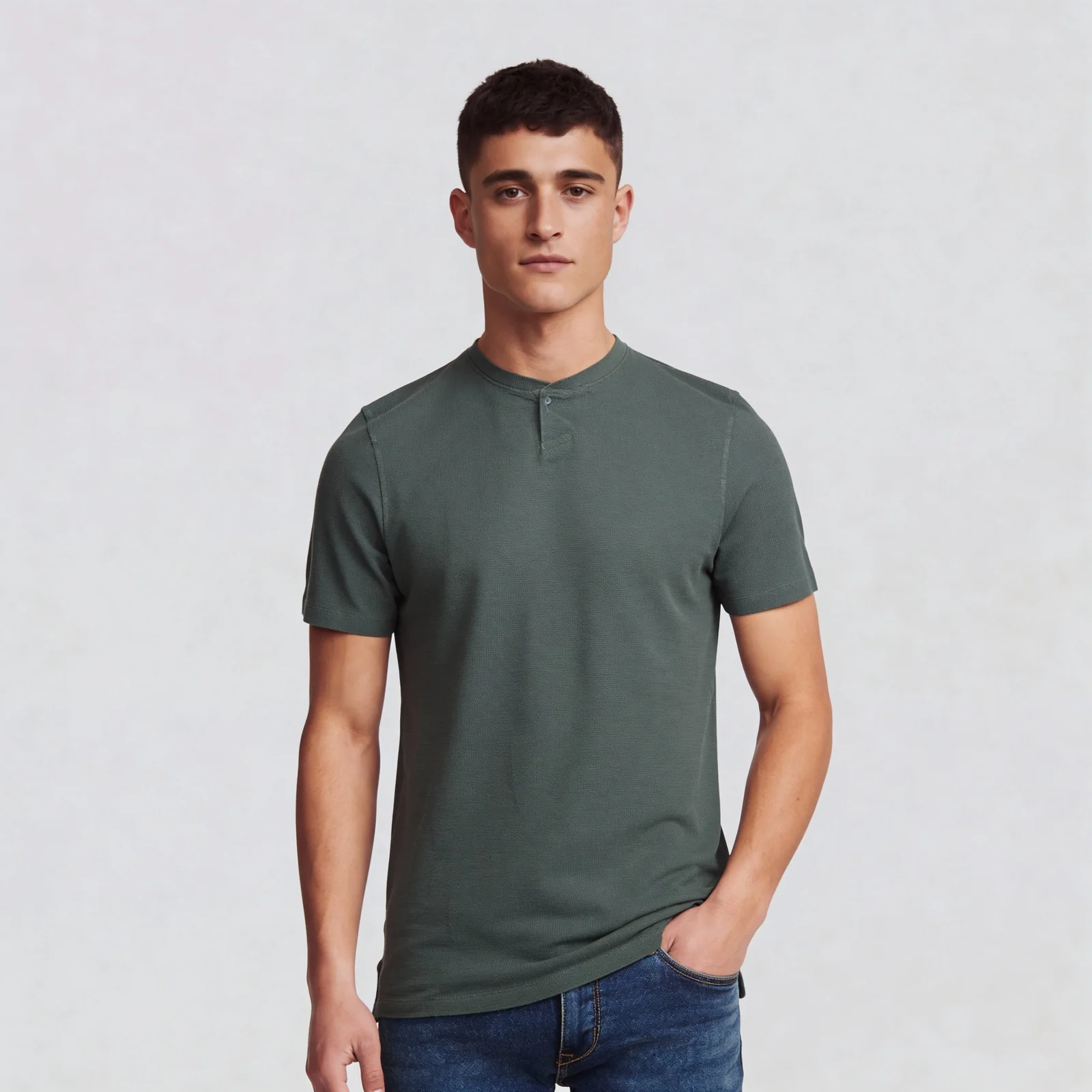 Cotton Structured Lumberjack T-Shirt - Image 12