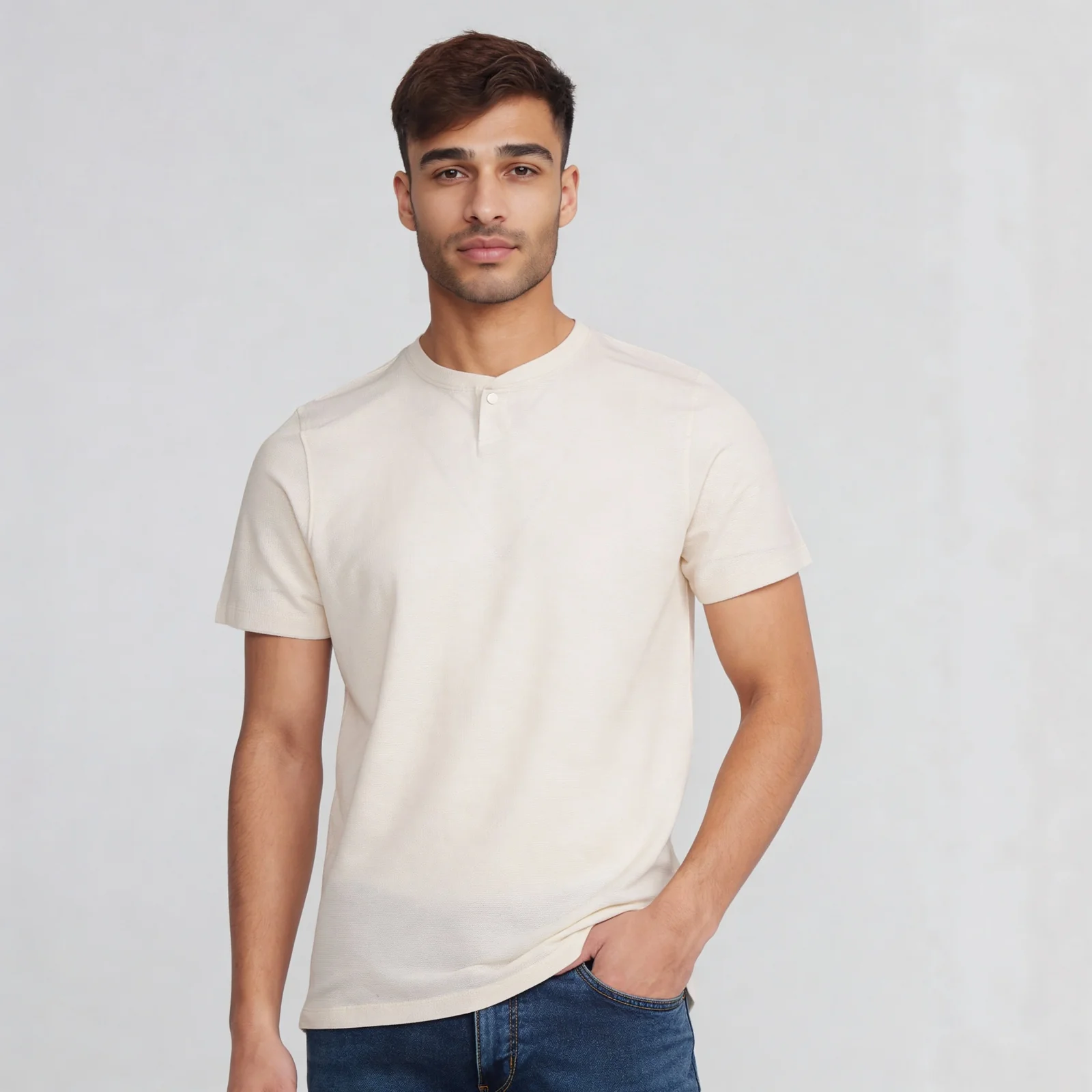 Cotton Structured Lumberjack T-Shirt - Image 2