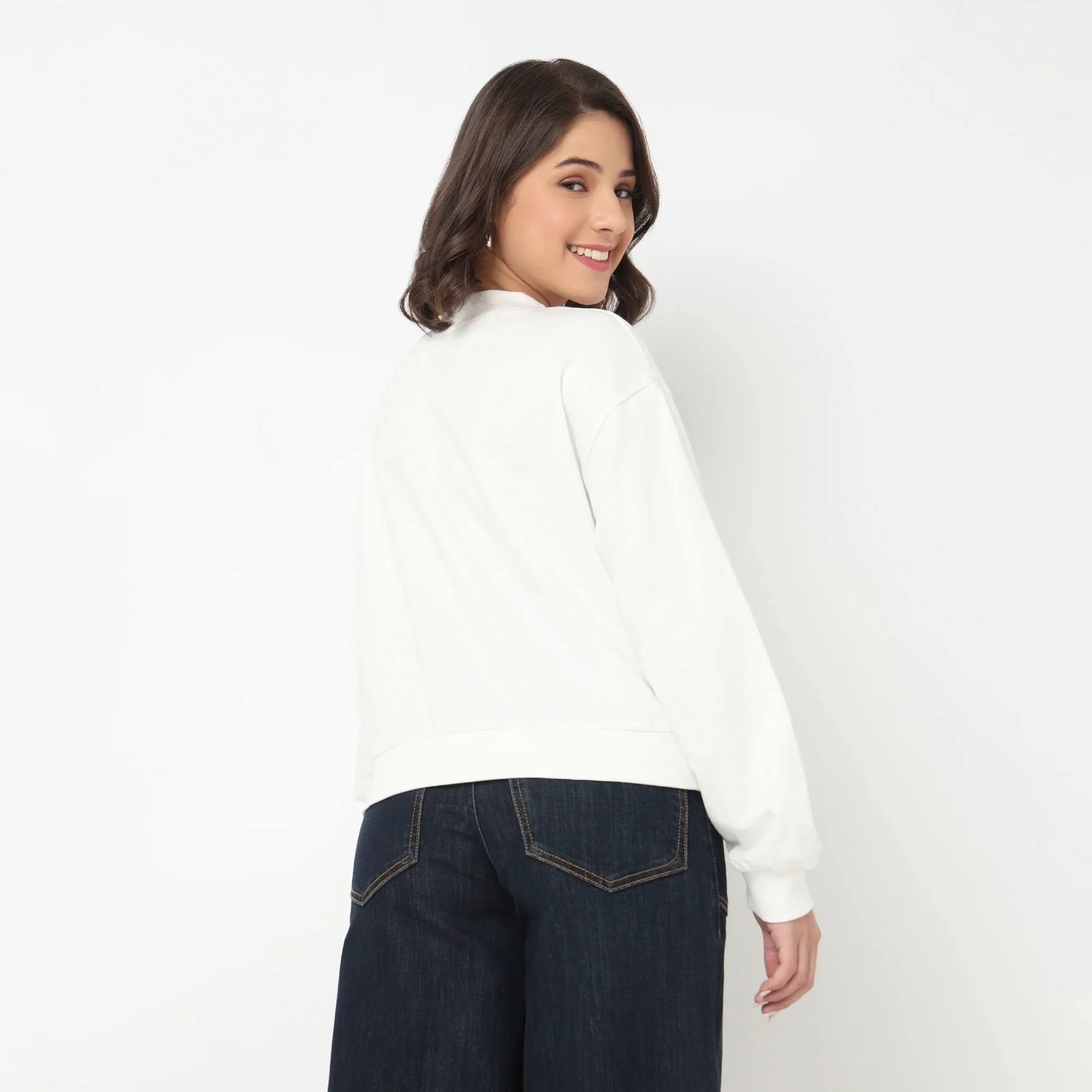 Cotton Sweat Tee With Side Ruching Detail - Image 3
