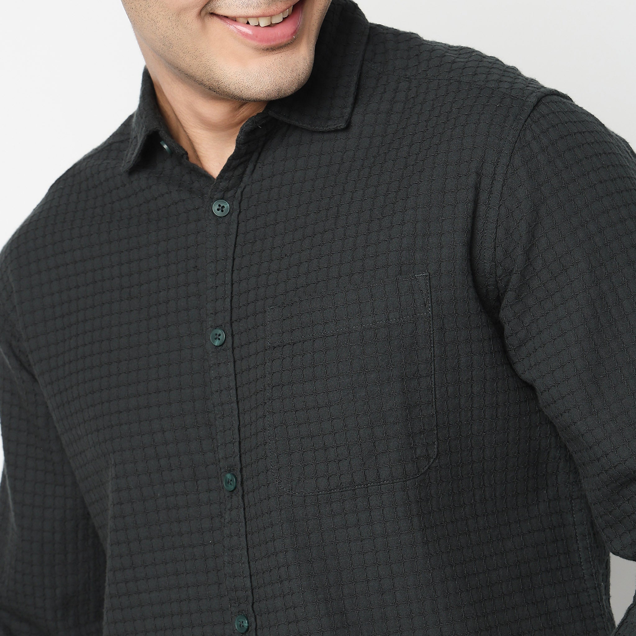 Cotton Textured Cuban Shirt - Image 3