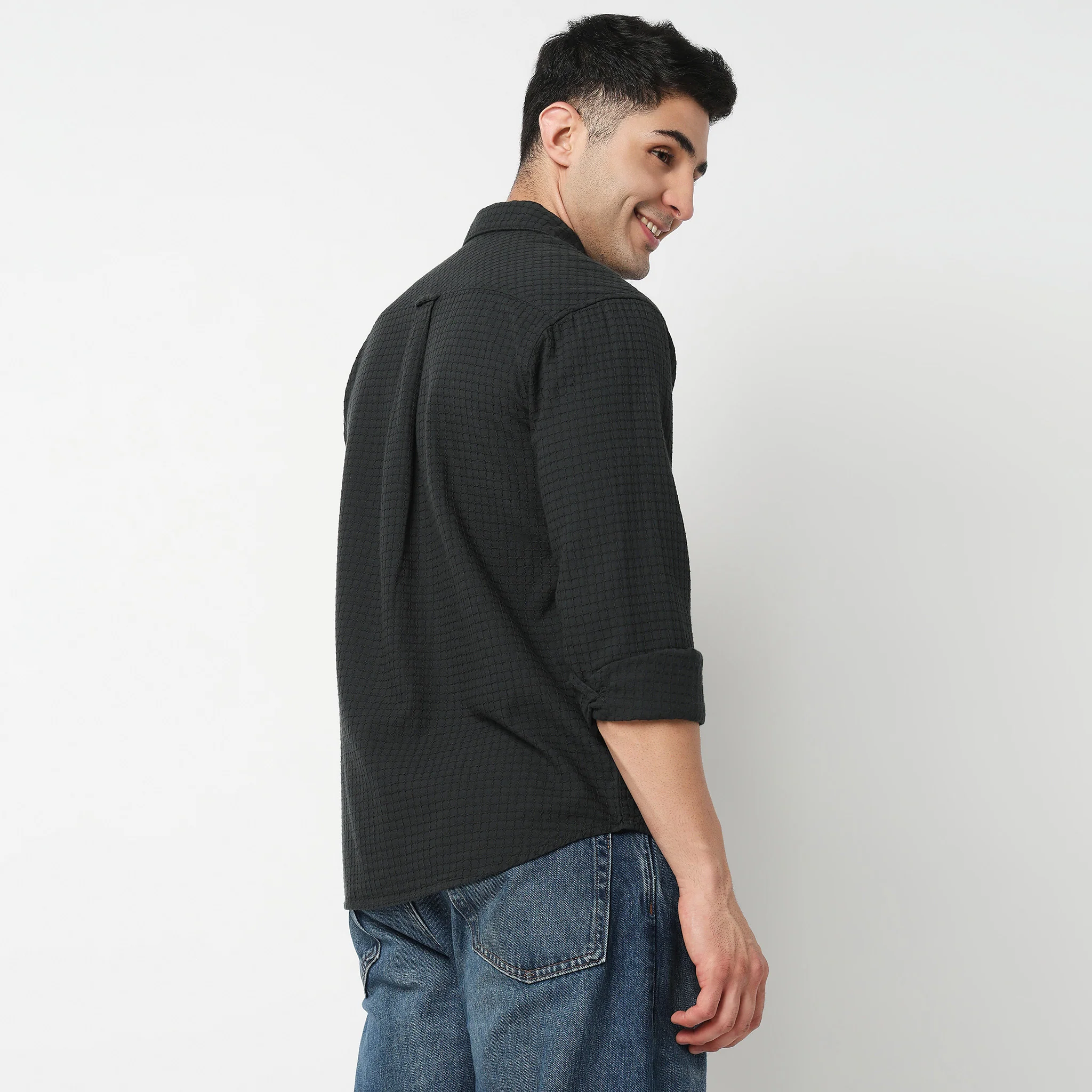 Cotton Textured Cuban Shirt - Image 4