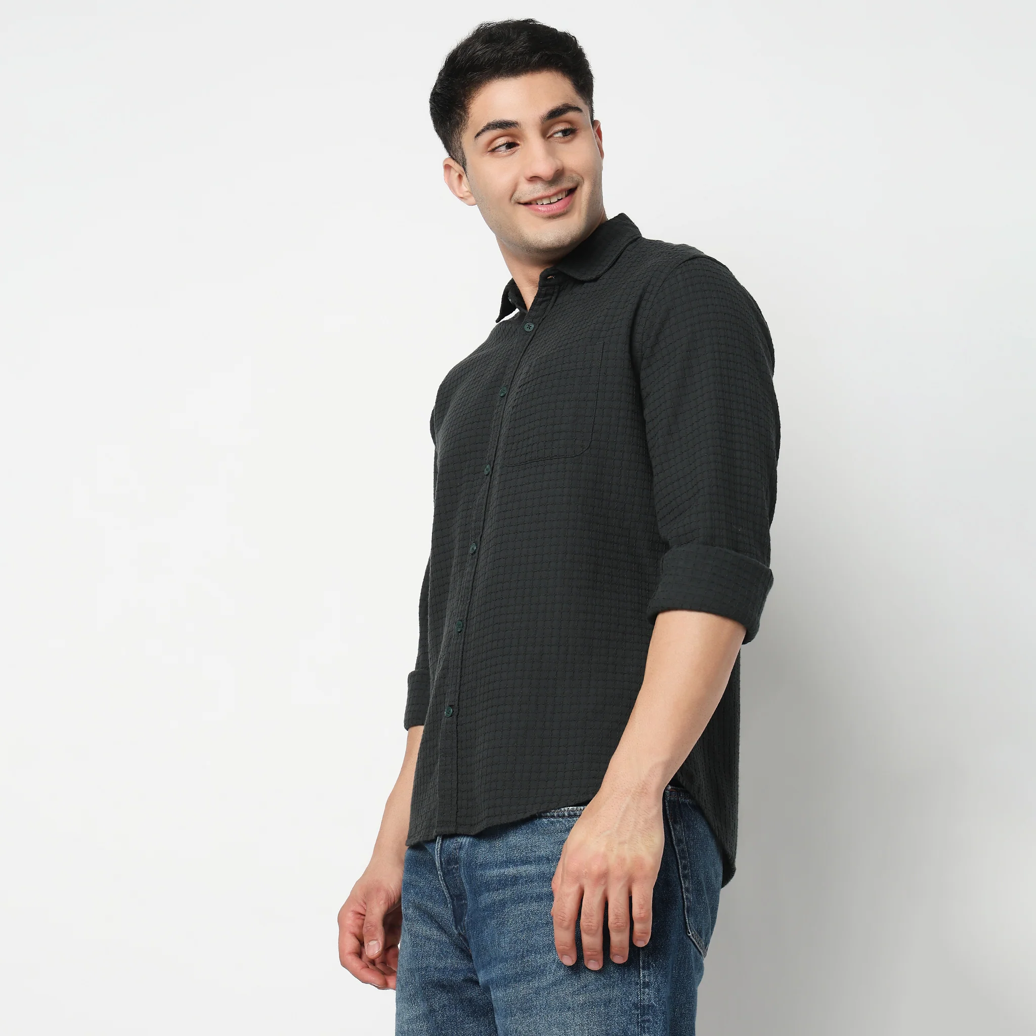 Cotton Textured Cuban Shirt - Image 5